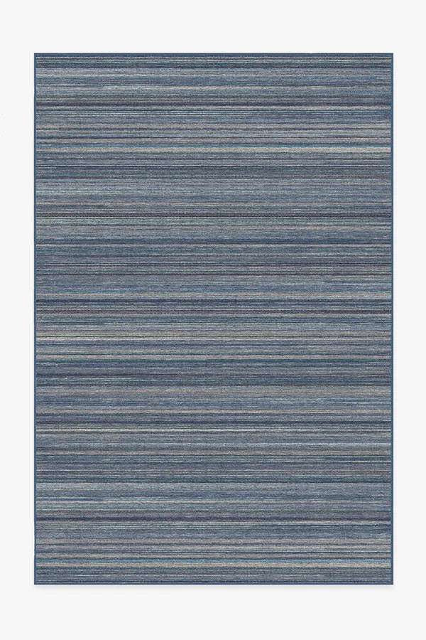 Multi Stripe Blue Rug