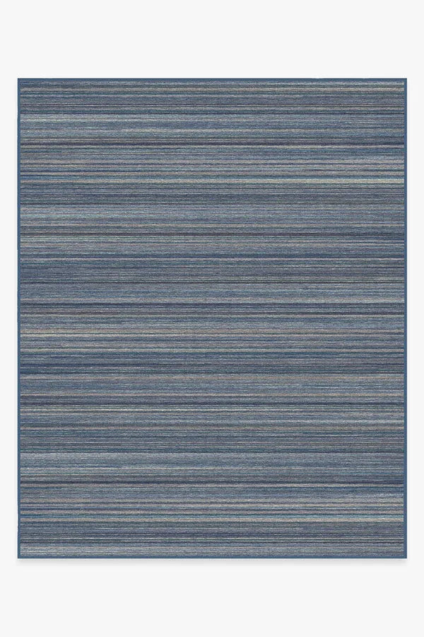 Multi Stripe Blue Rug