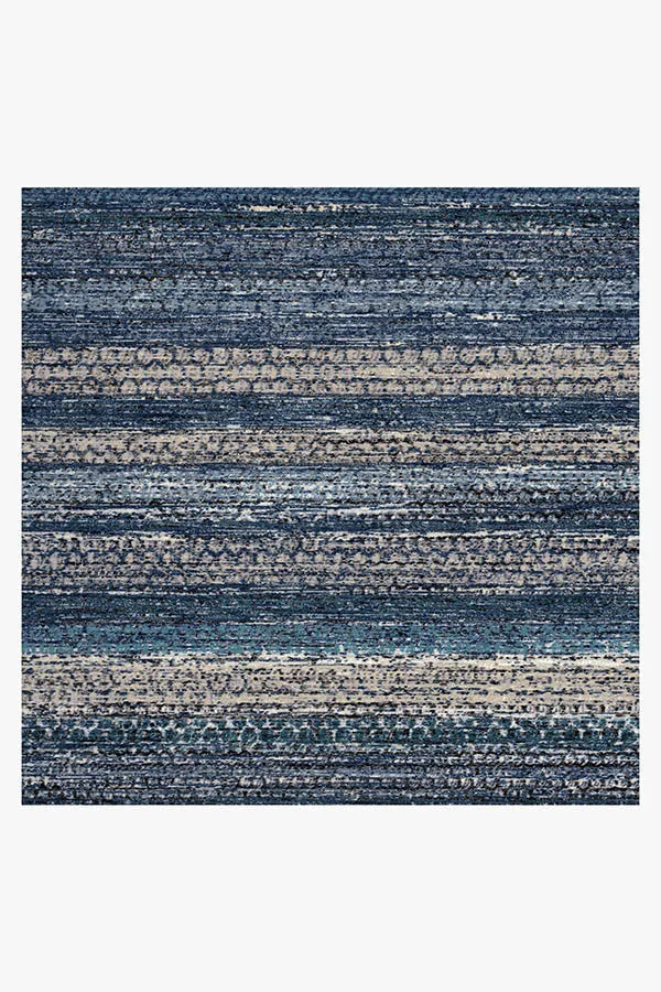 Multi Stripe Blue Rug