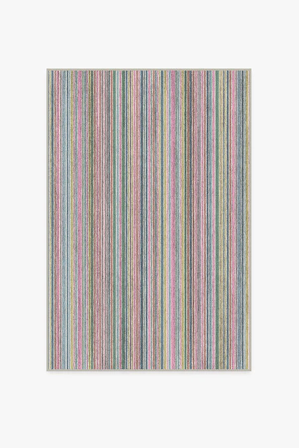 Multi Stripe Polychrome Rug