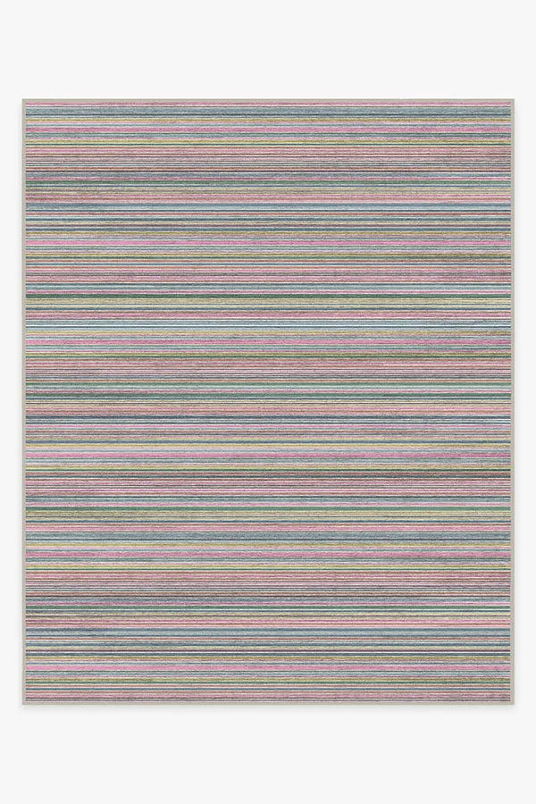 Multi Stripe Polychrome Rug