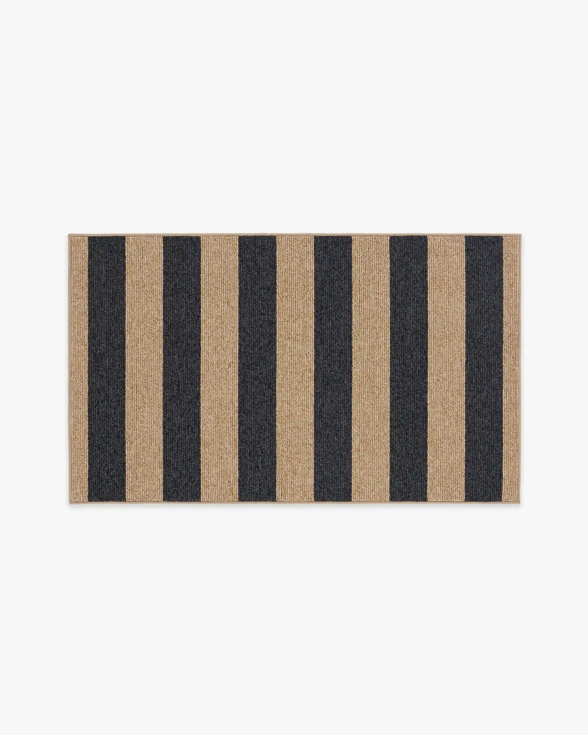 Nolan Bold Stripe Natural & Black Performance Weave Rug