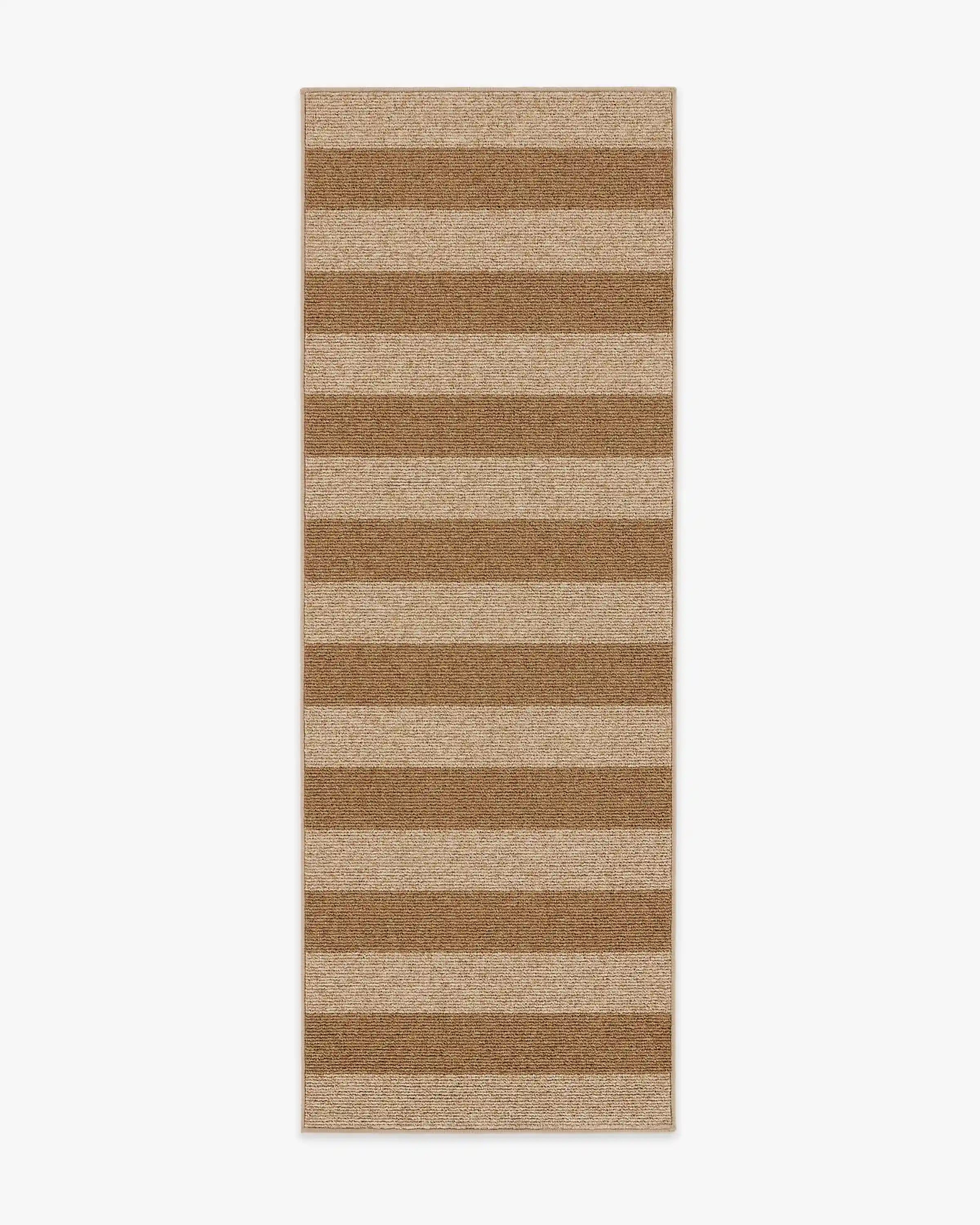 Nolan Bold Stripe Natural & Dark Natural Performance Weave Rug