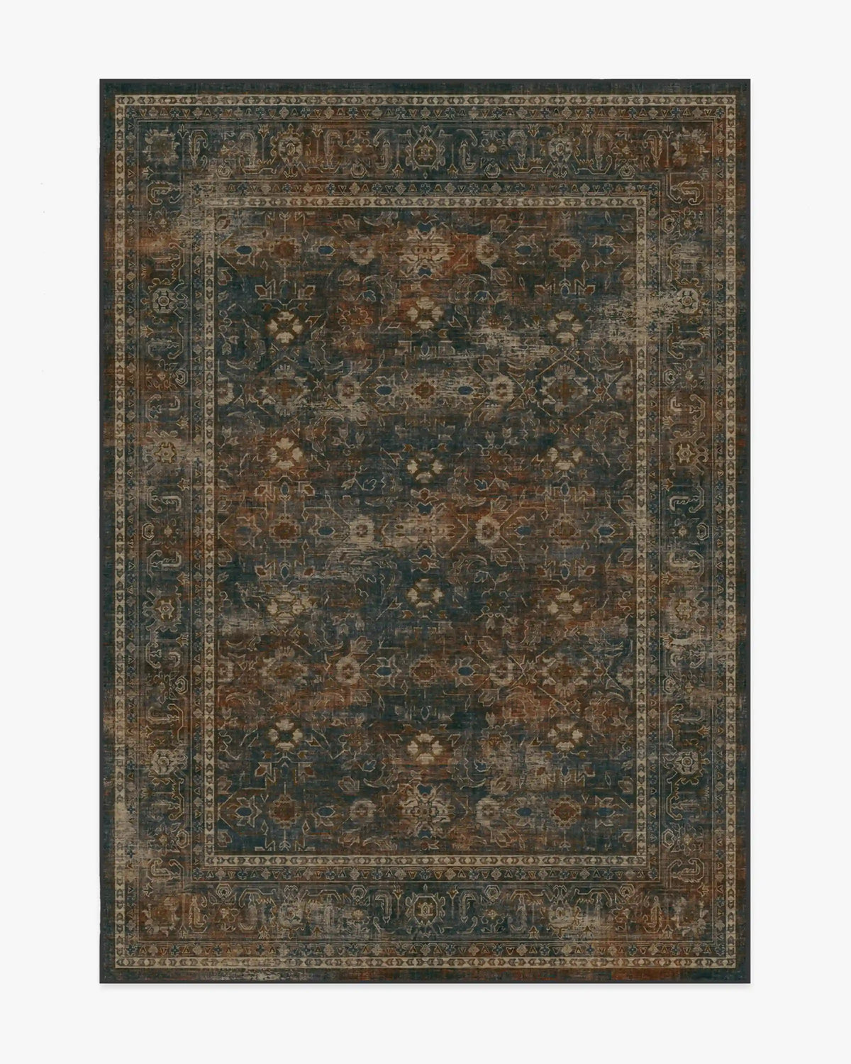 Ophelia Navy & Redwood Rug
