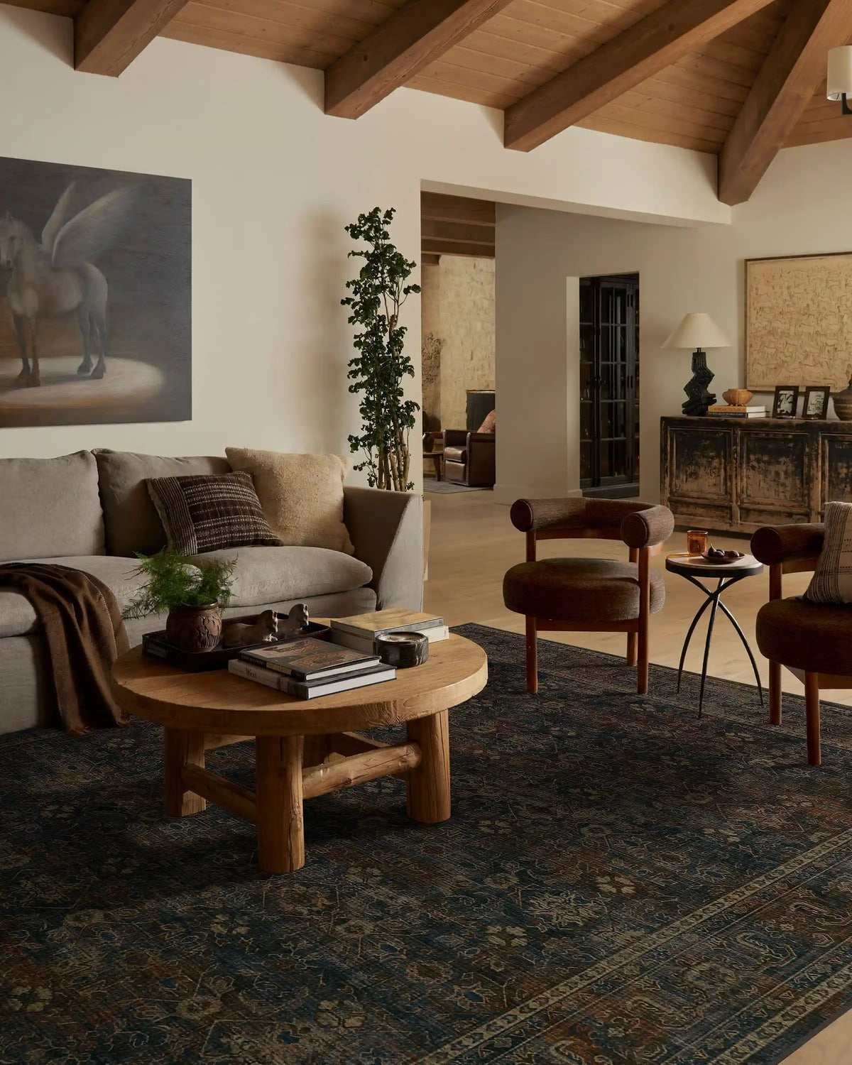 Ophelia Navy & Redwood Rug