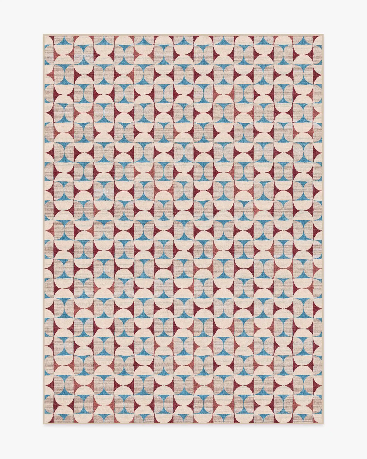 Orana Red & Light Blue Rug