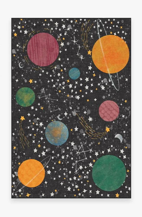 Outer Space Black Rug