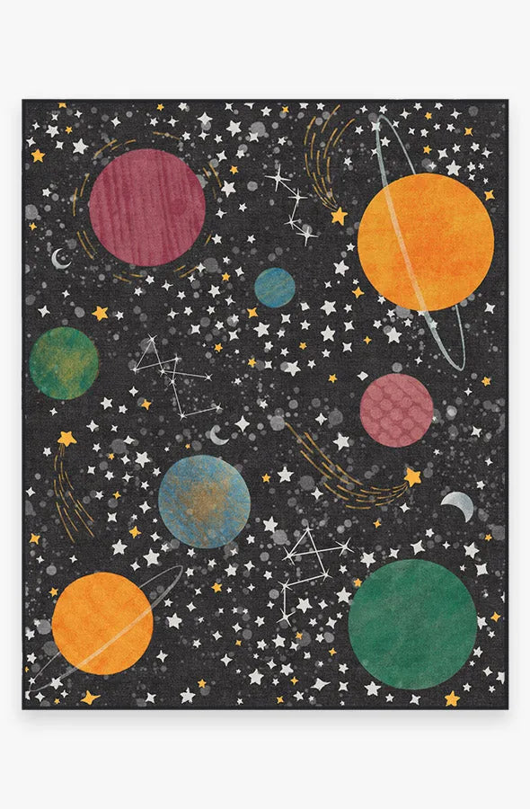 Outer Space Black Rug
