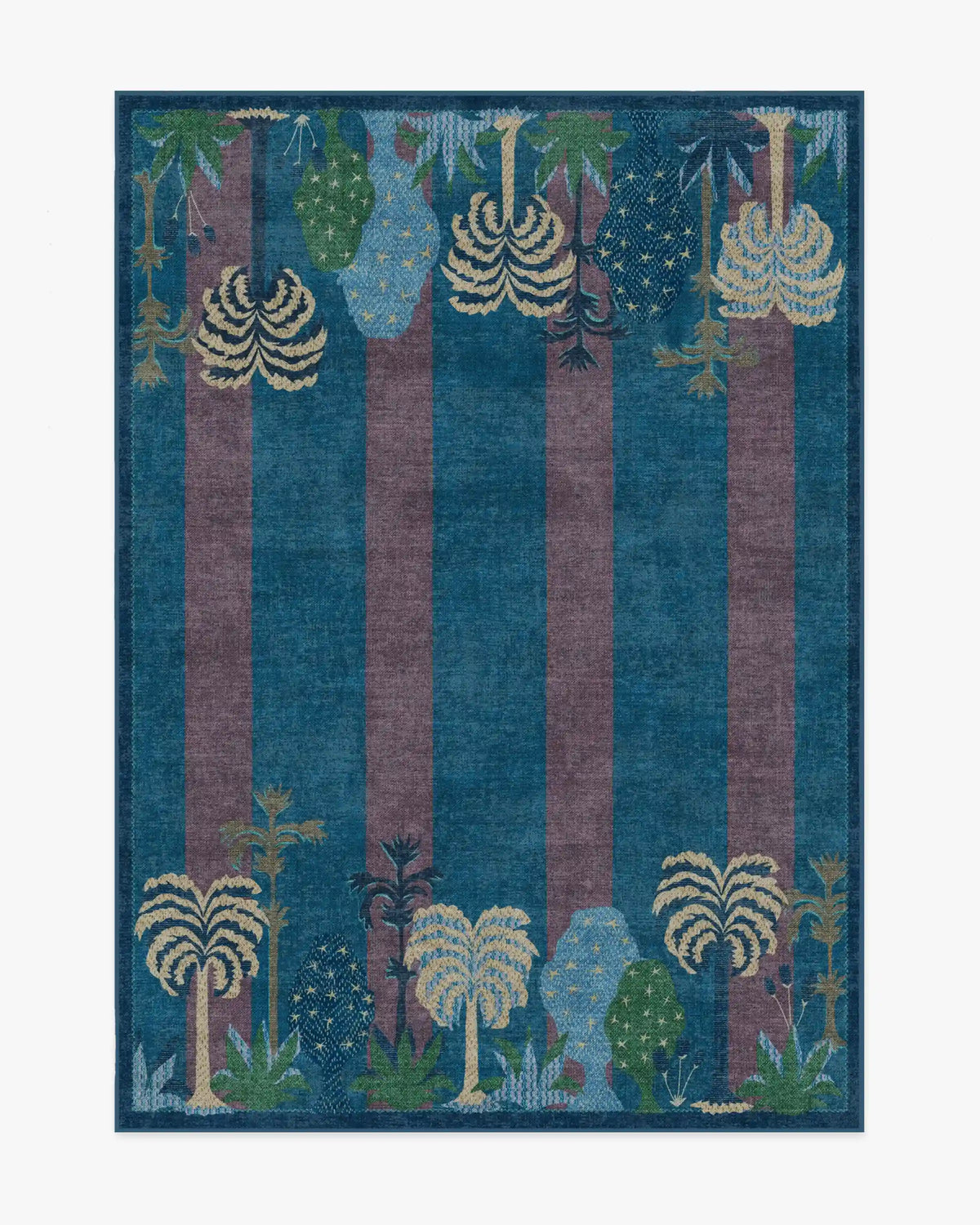 Palmistry Pinstripe Blue Rug by Jungalow