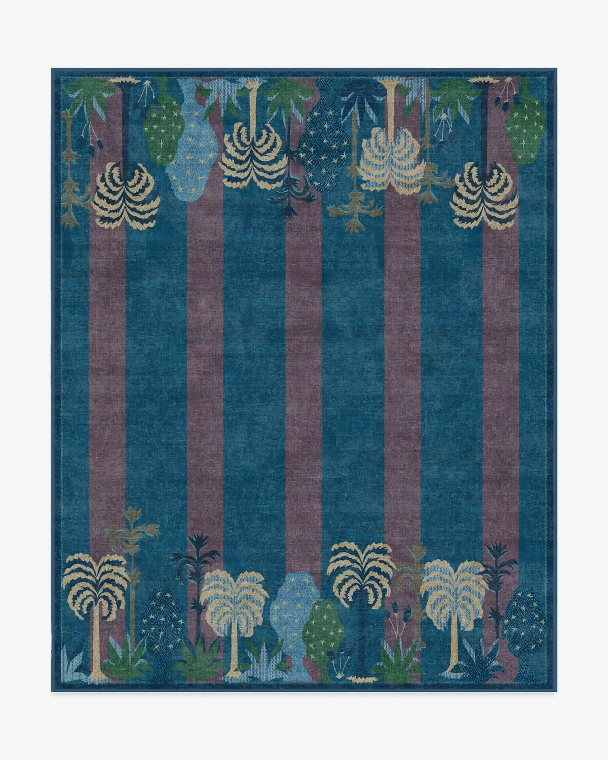 Palmistry Pinstripe Blue Rug by Jungalow