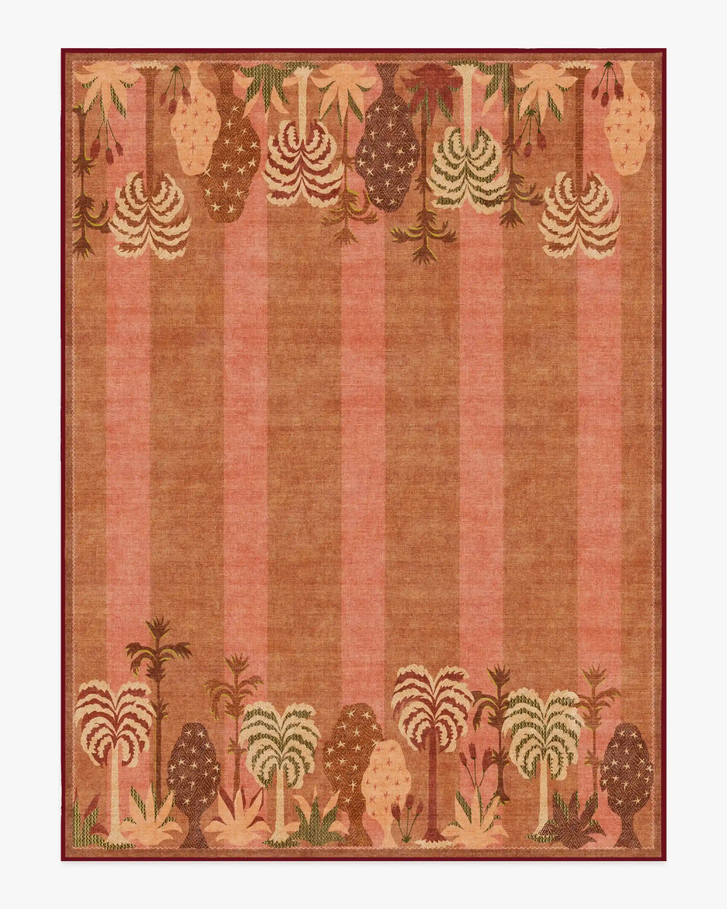 Palmistry Pinstripe Warm Brown Rug by Jungalow