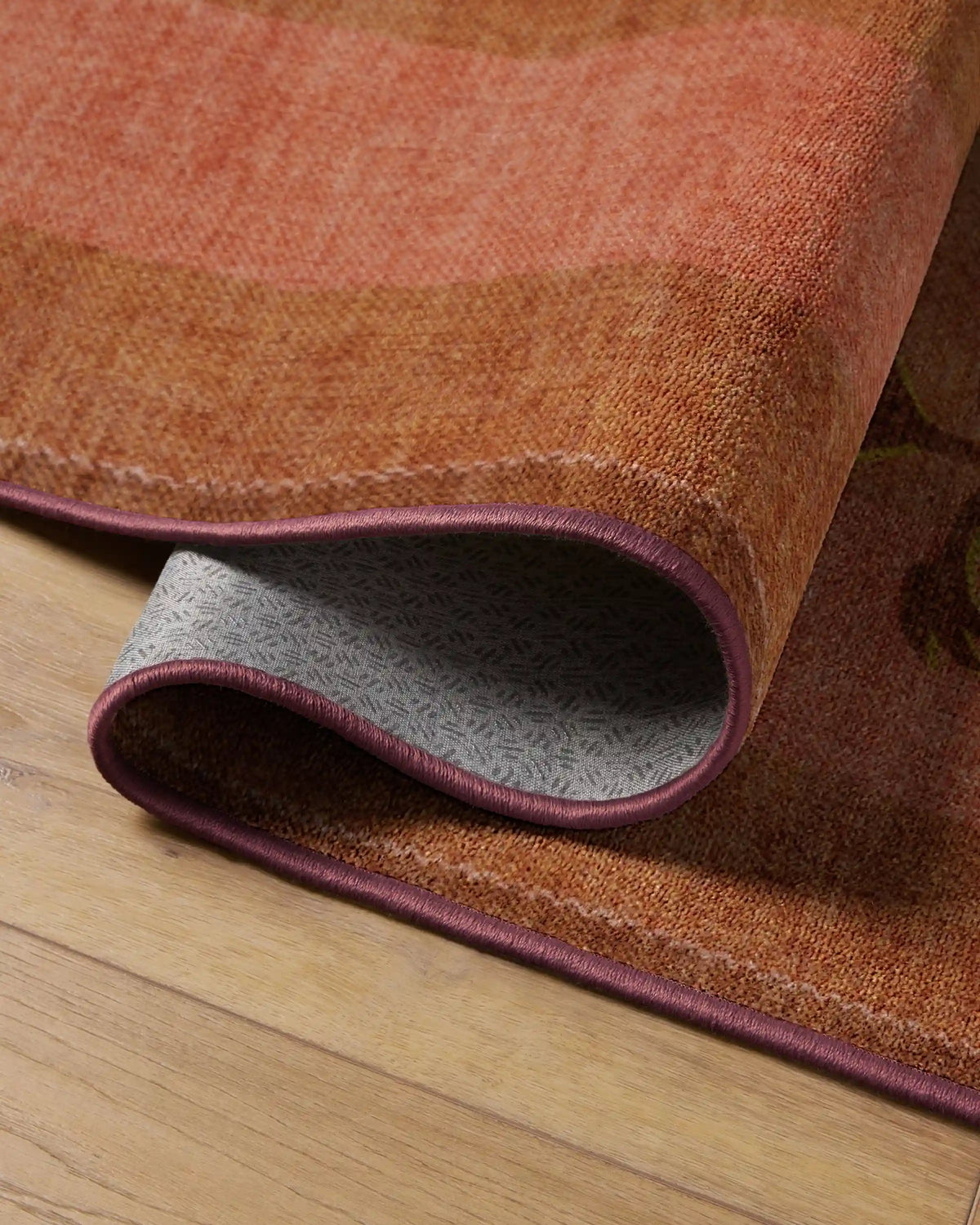 Palmistry Pinstripe Warm Brown Rug by Jungalow