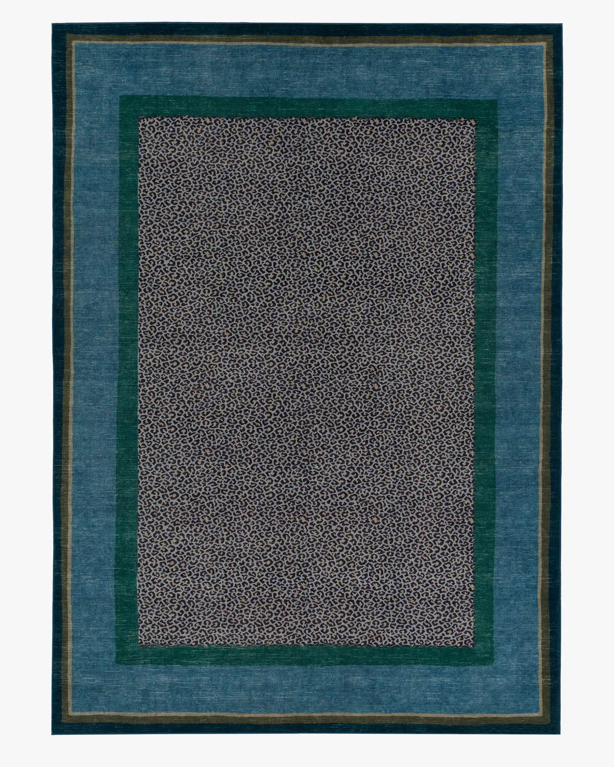 Panthera Blue & Green Rug by Scalamandré