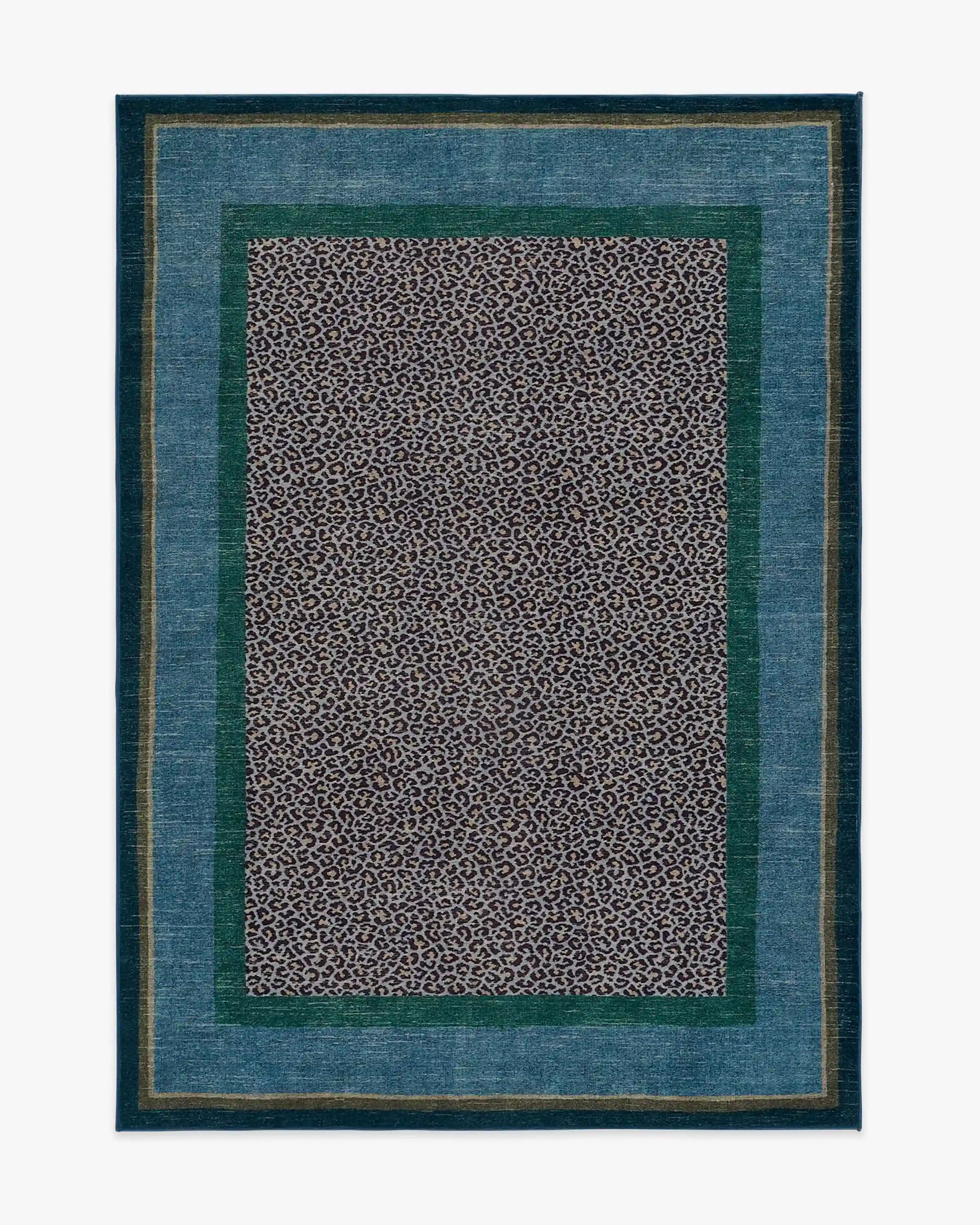 Panthera Blue & Green Rug by Scalamandré