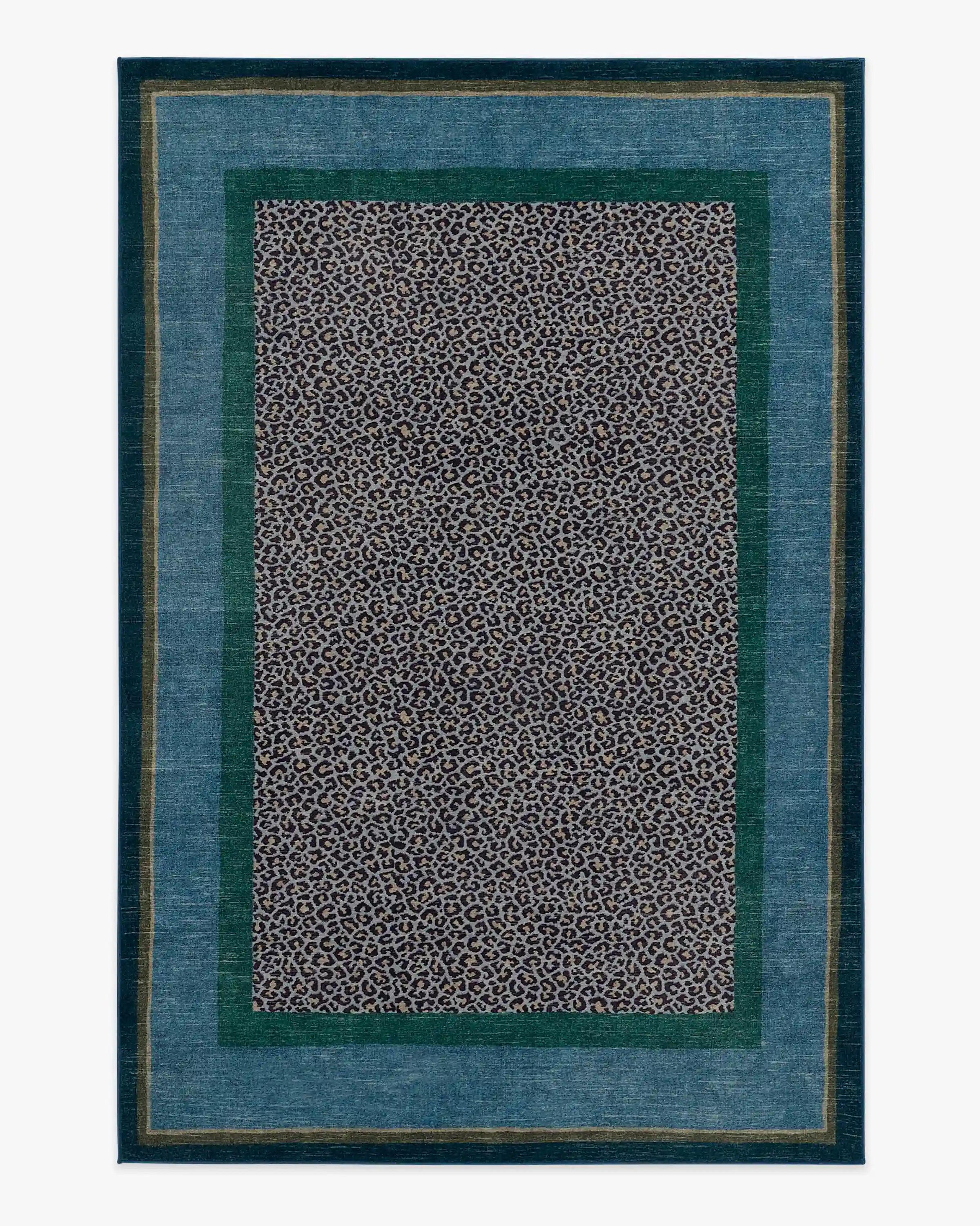 Panthera Blue & Green Rug by Scalamandré
