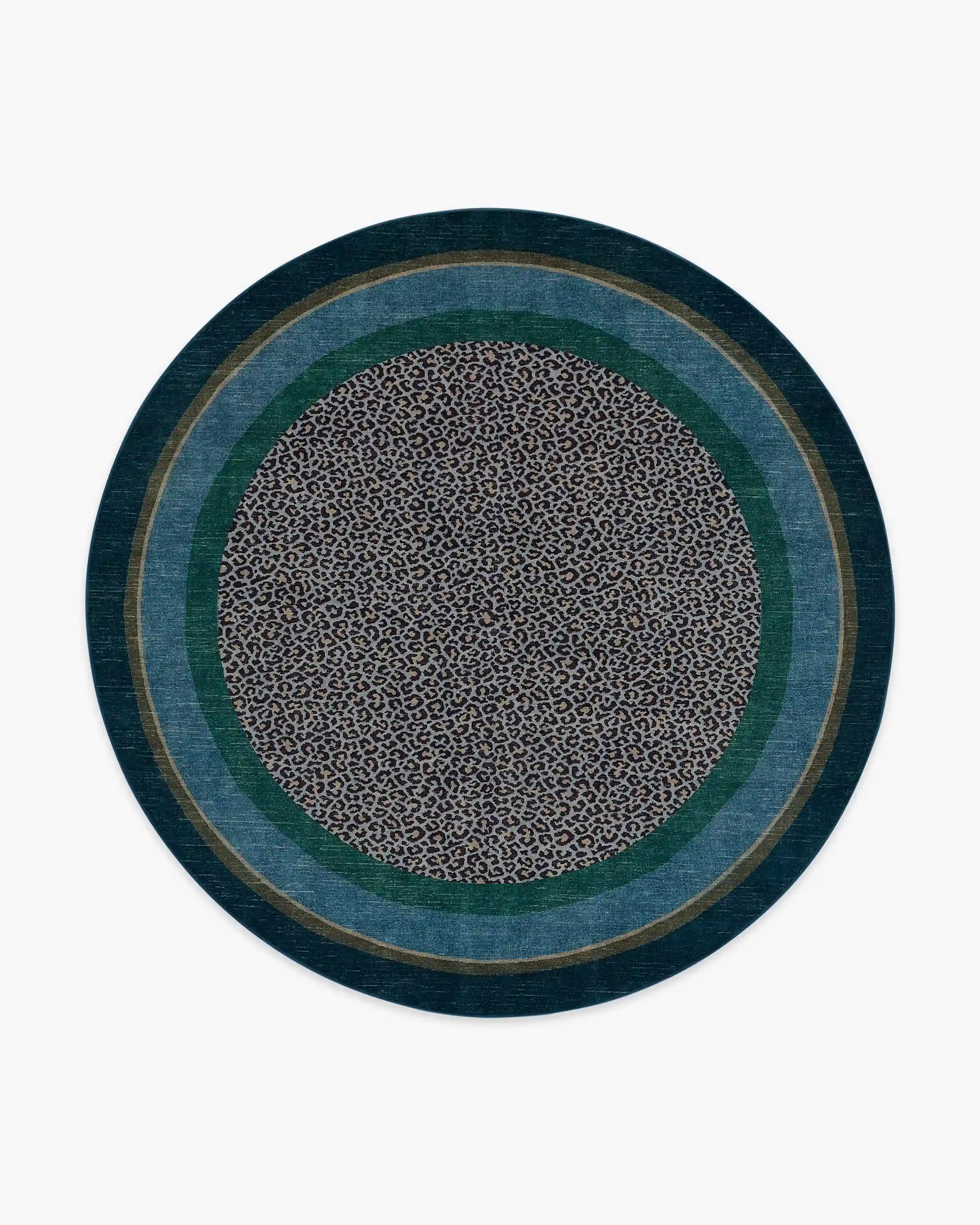 Panthera Blue & Green Rug by Scalamandré