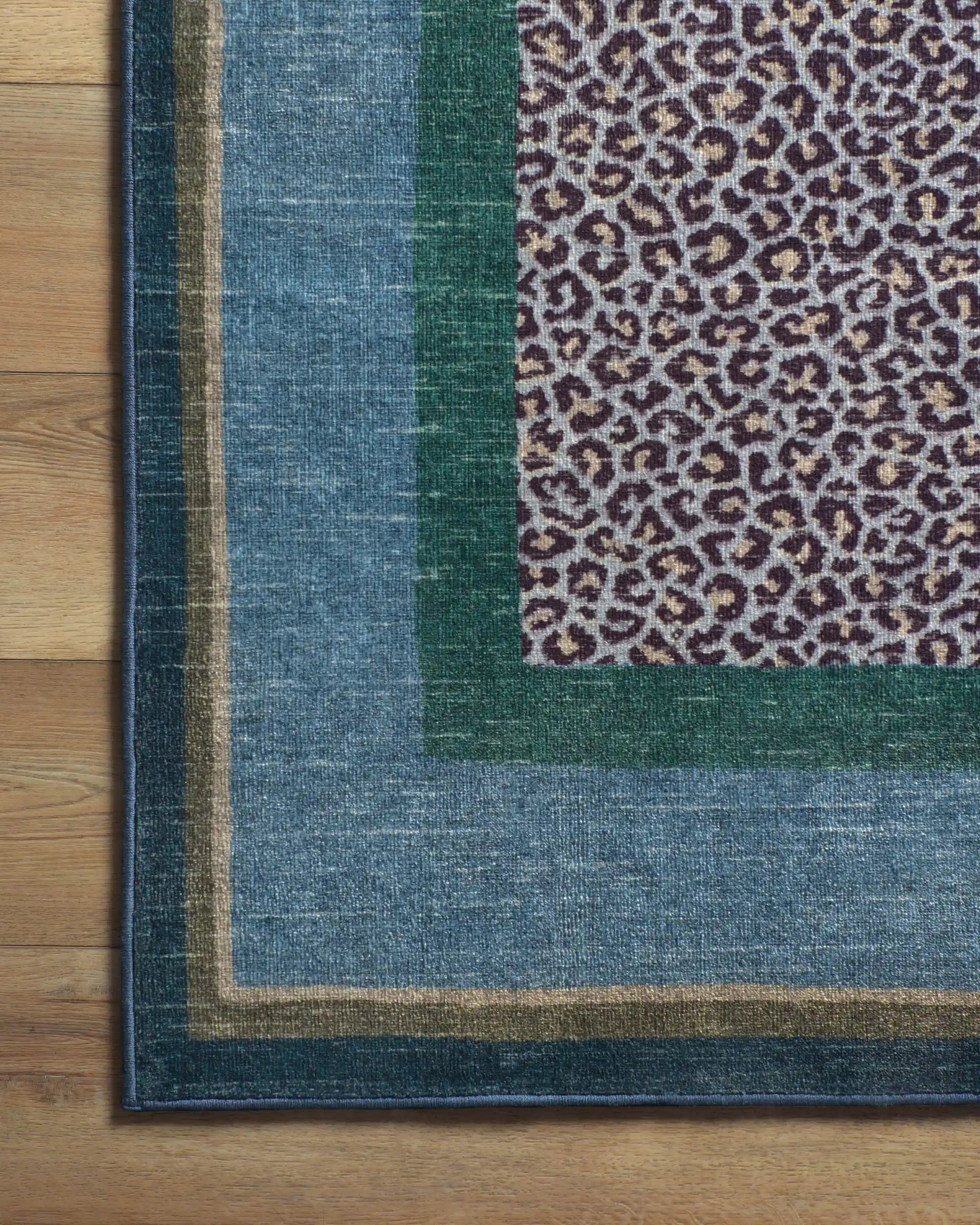 Panthera Blue & Green Rug by Scalamandré