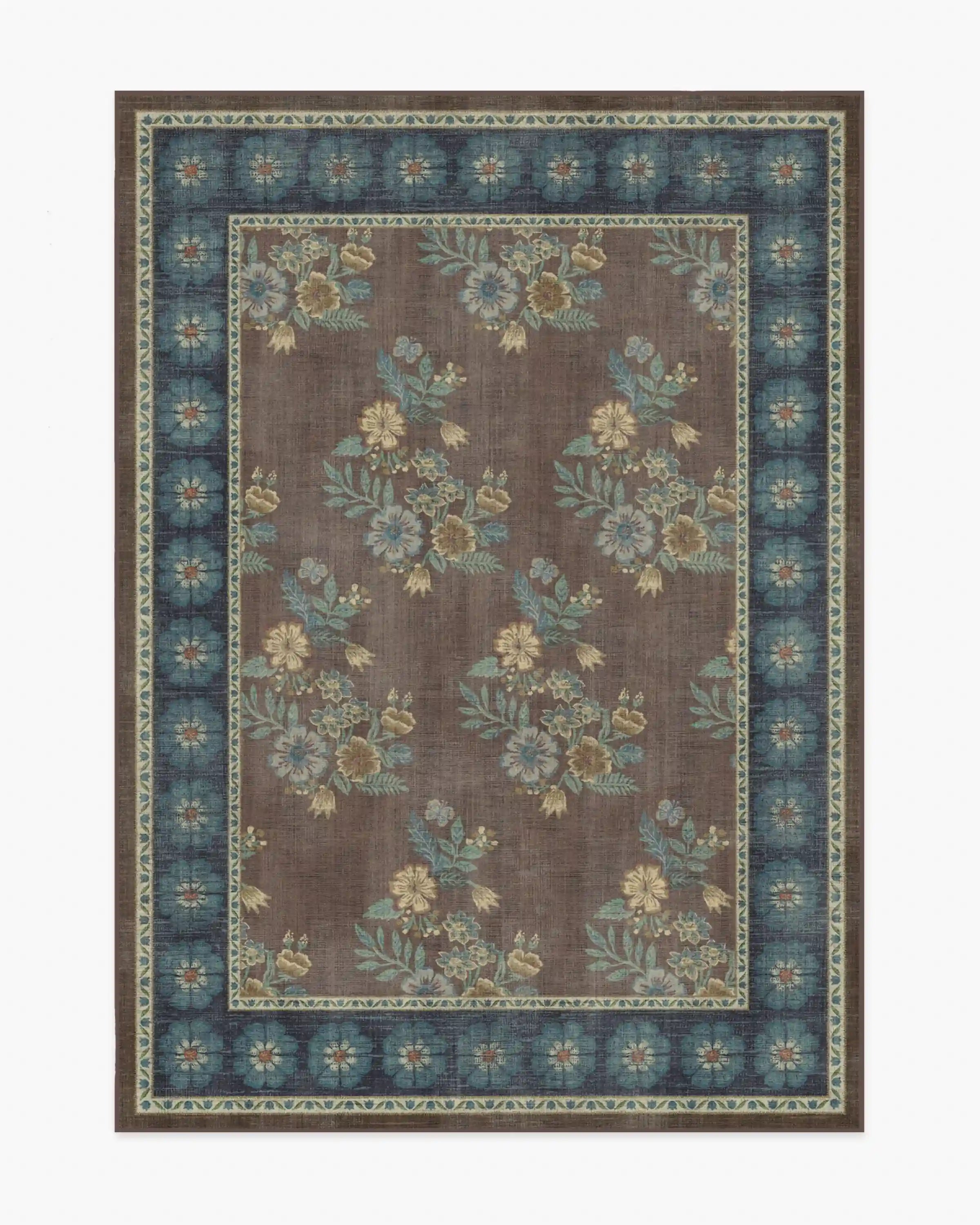 Pennywood Brown & Blue Rug