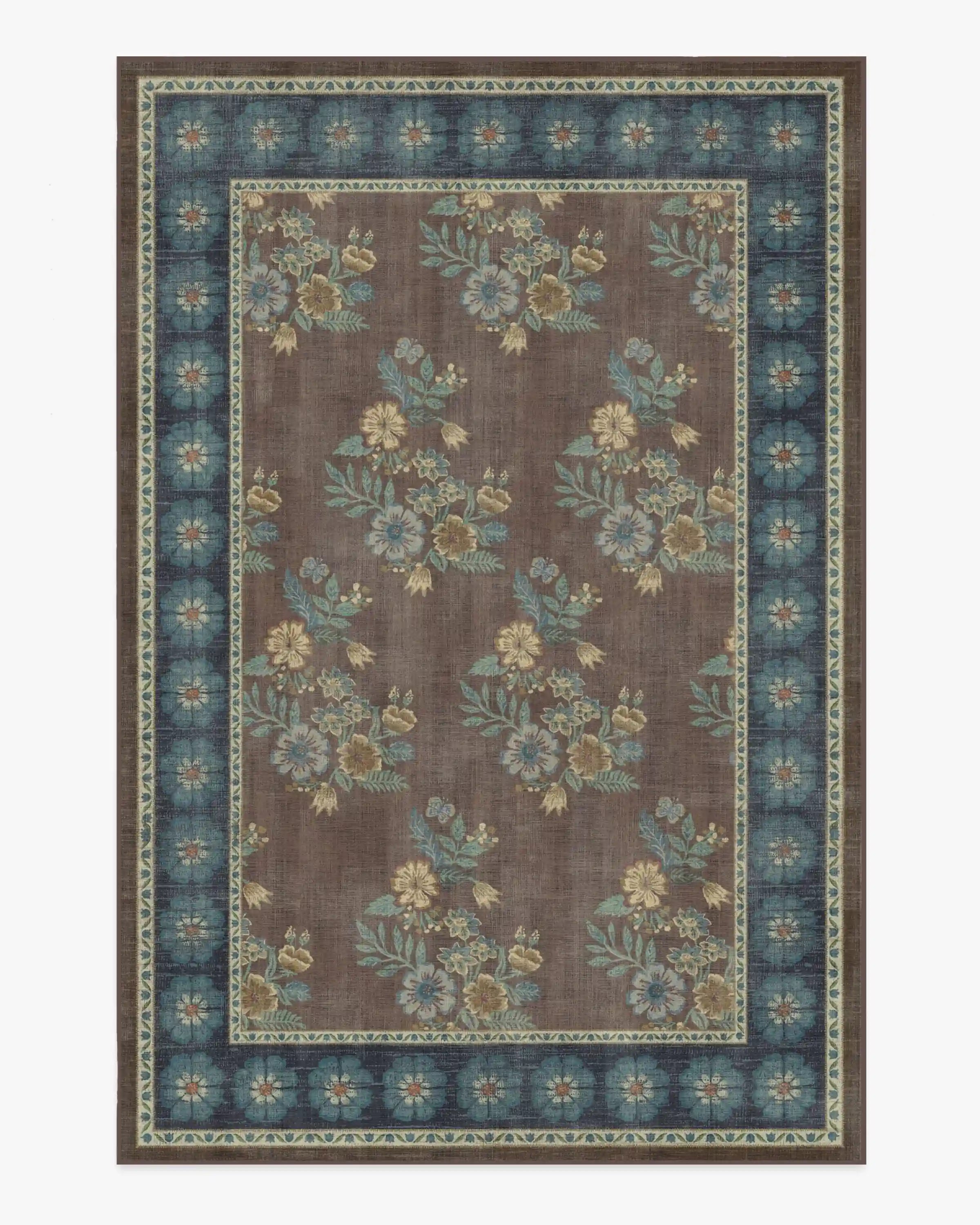 Pennywood Brown & Blue Rug