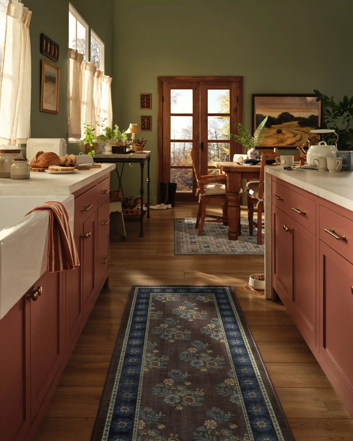 Pennywood Brown & Blue Rug
