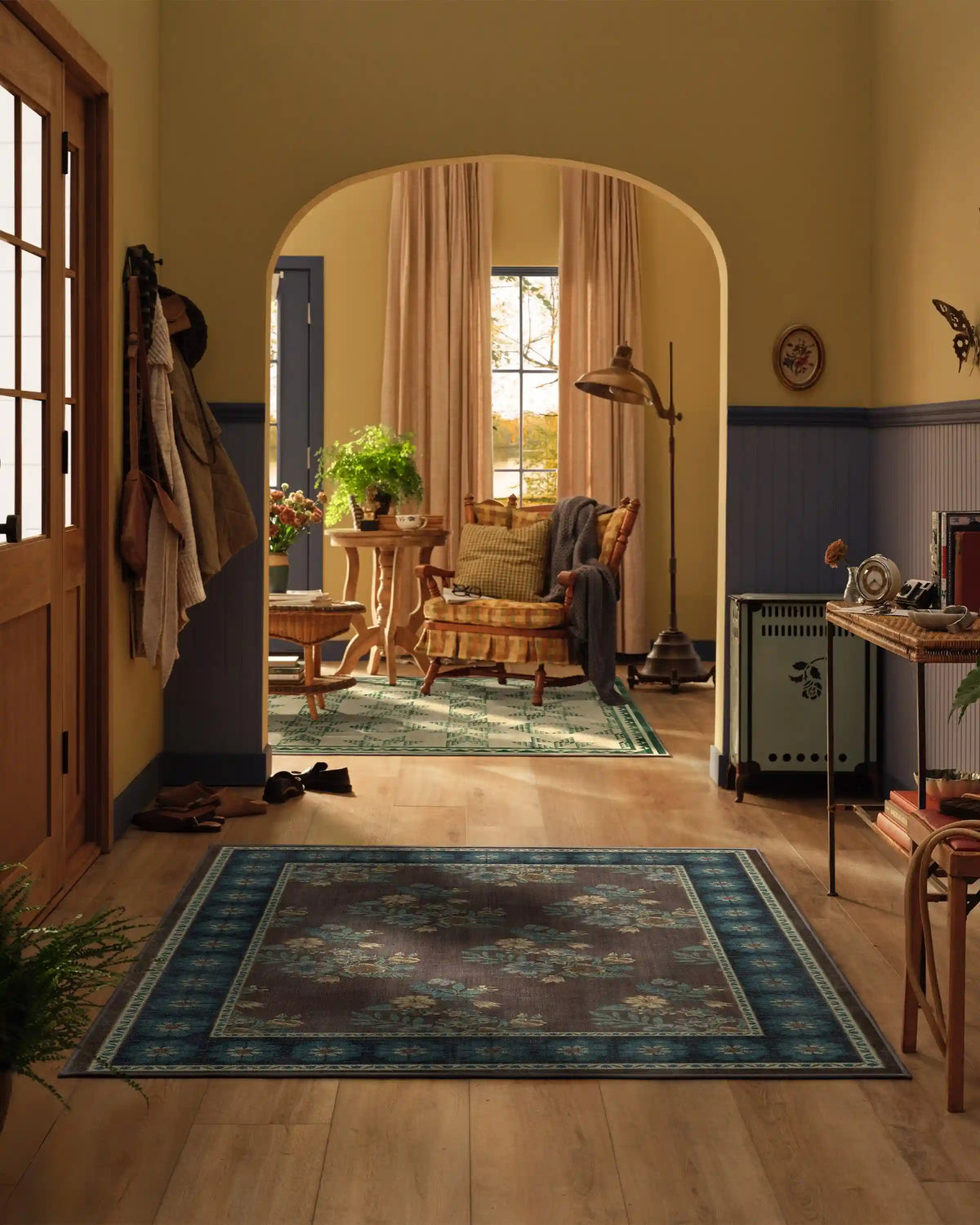 Pennywood Brown & Blue Rug