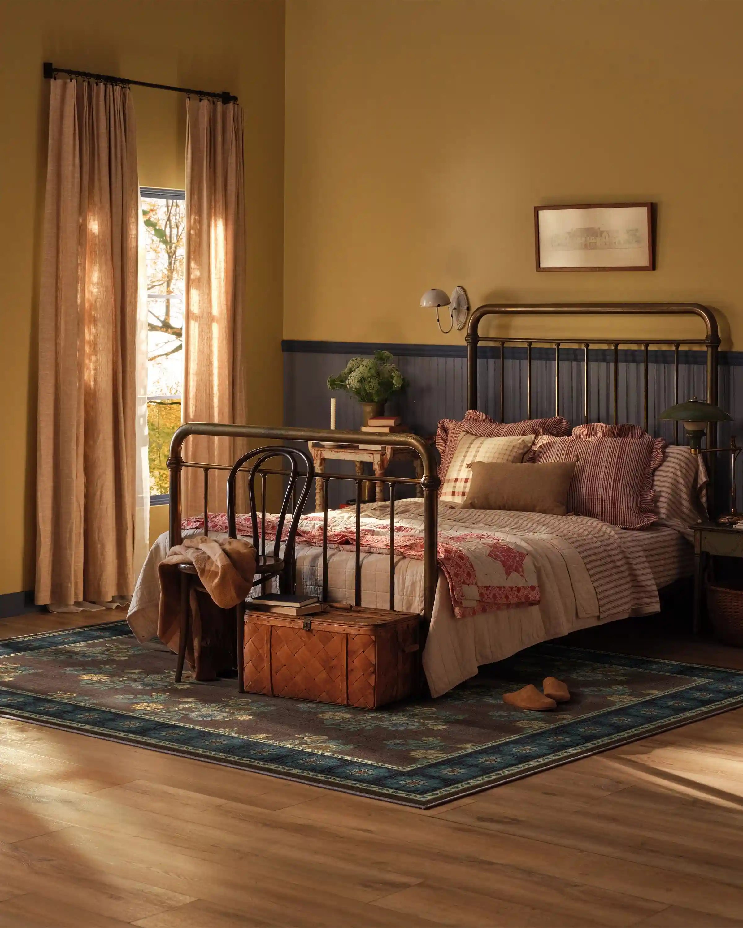 Pennywood Brown & Blue Rug