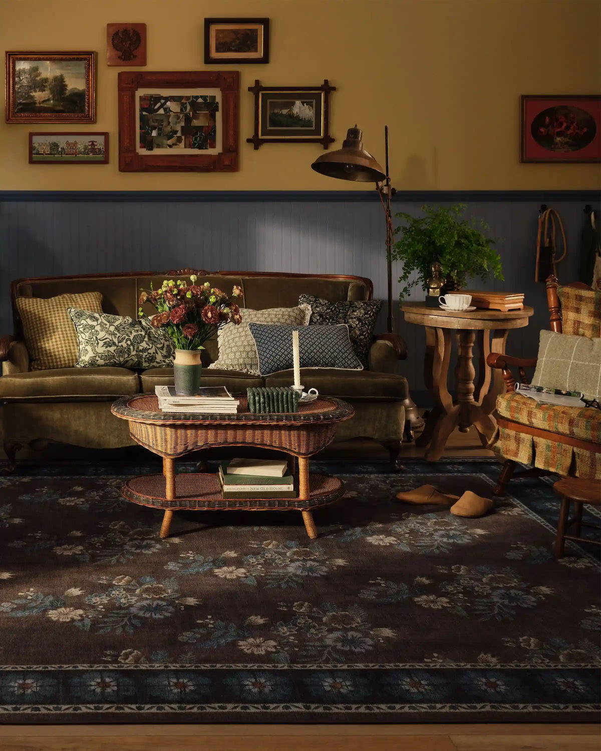 Pennywood Brown & Blue Rug
