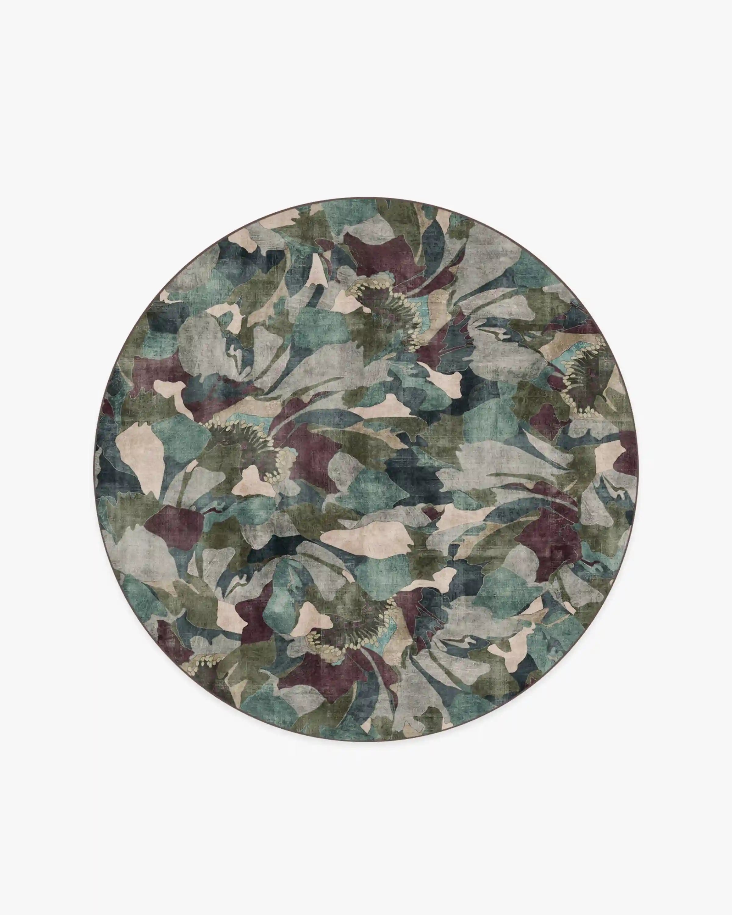 Peony Promenade Aubergine Rug by Liberty
