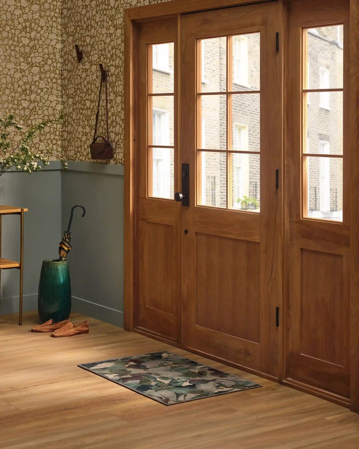 Peony Promenade Aubergine Rug by Liberty