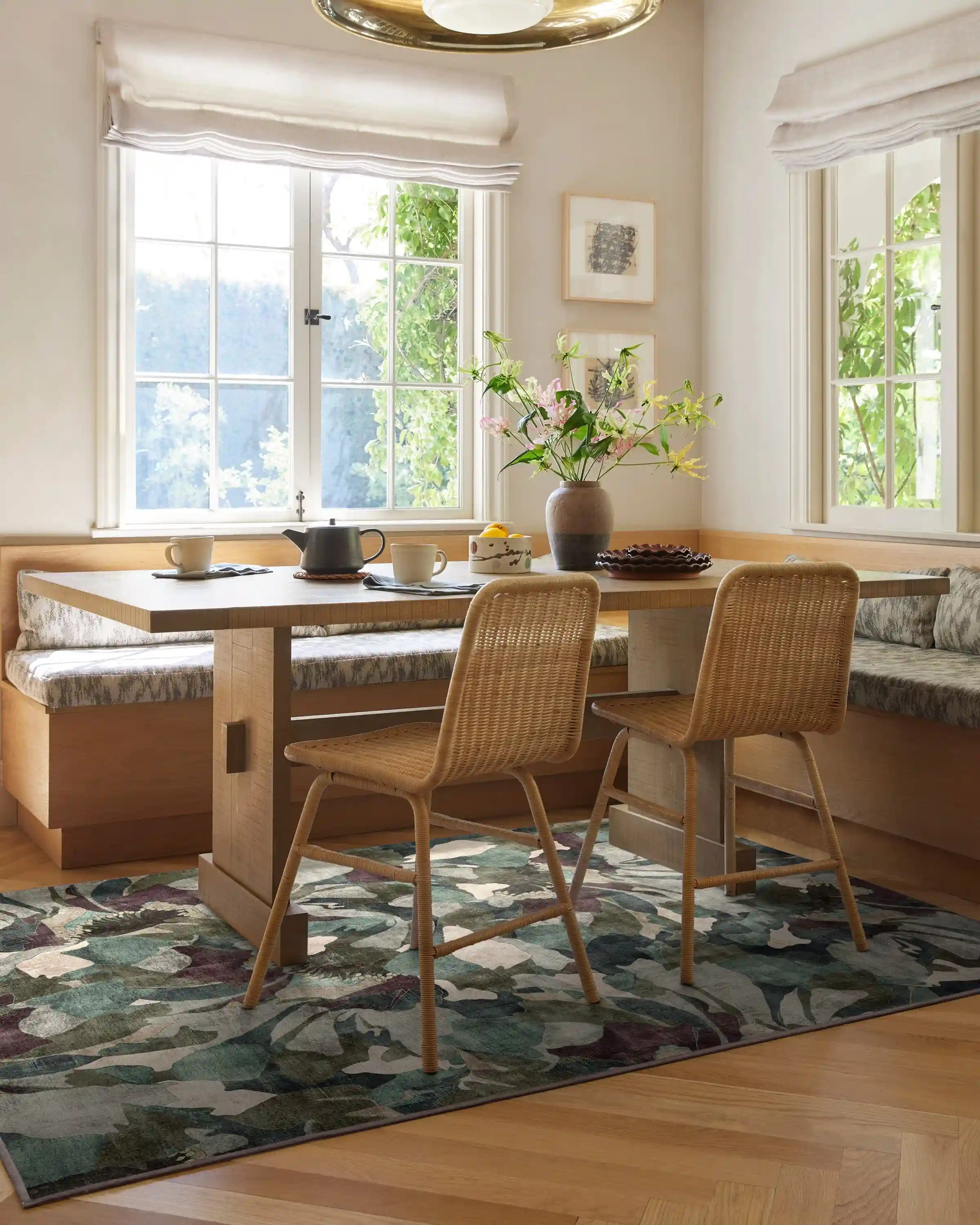 Peony Promenade Aubergine Rug by Liberty