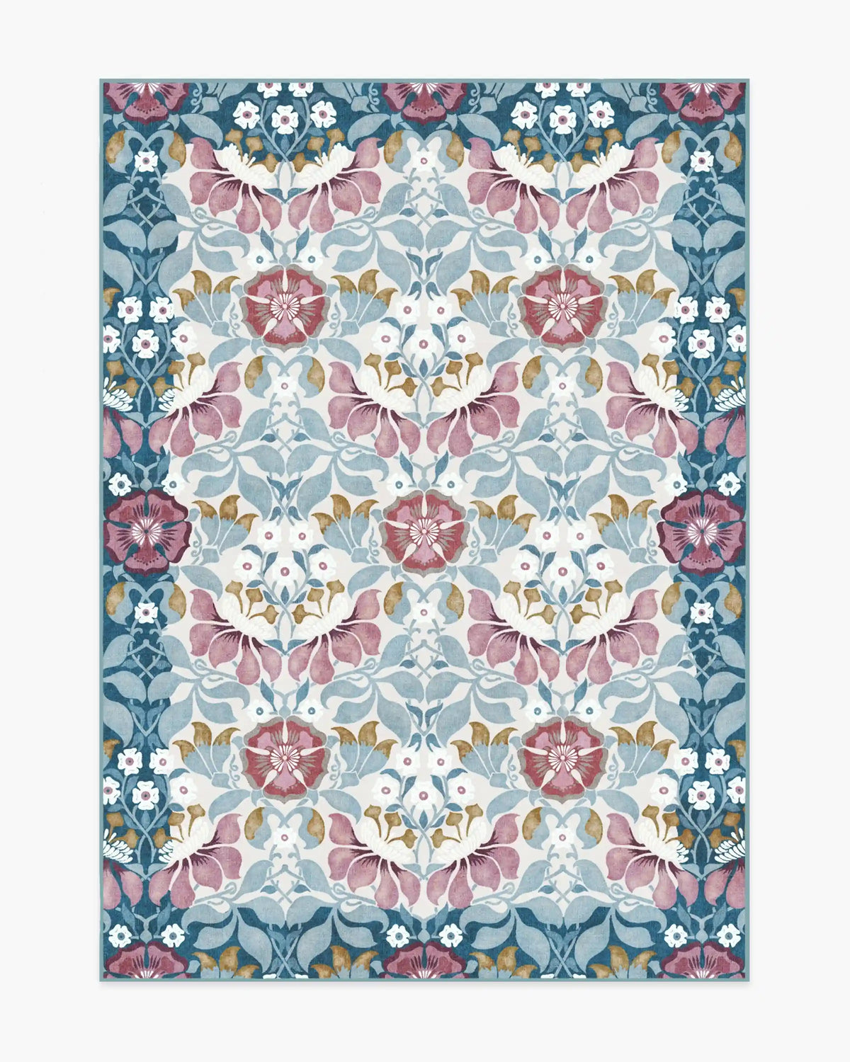 Persephone Ivory & Blue Rug by Liberty