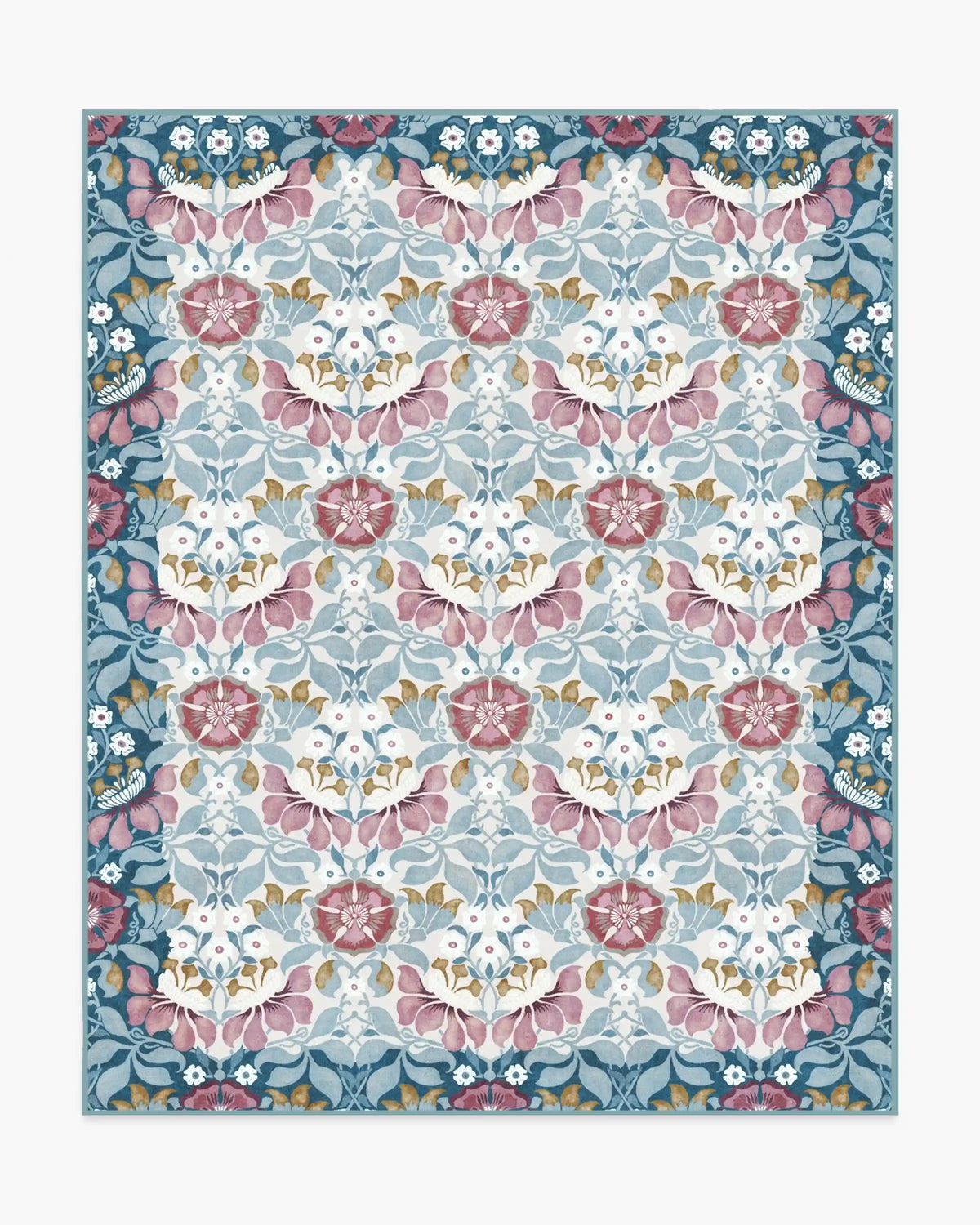 Persephone Ivory & Blue Rug by Liberty
