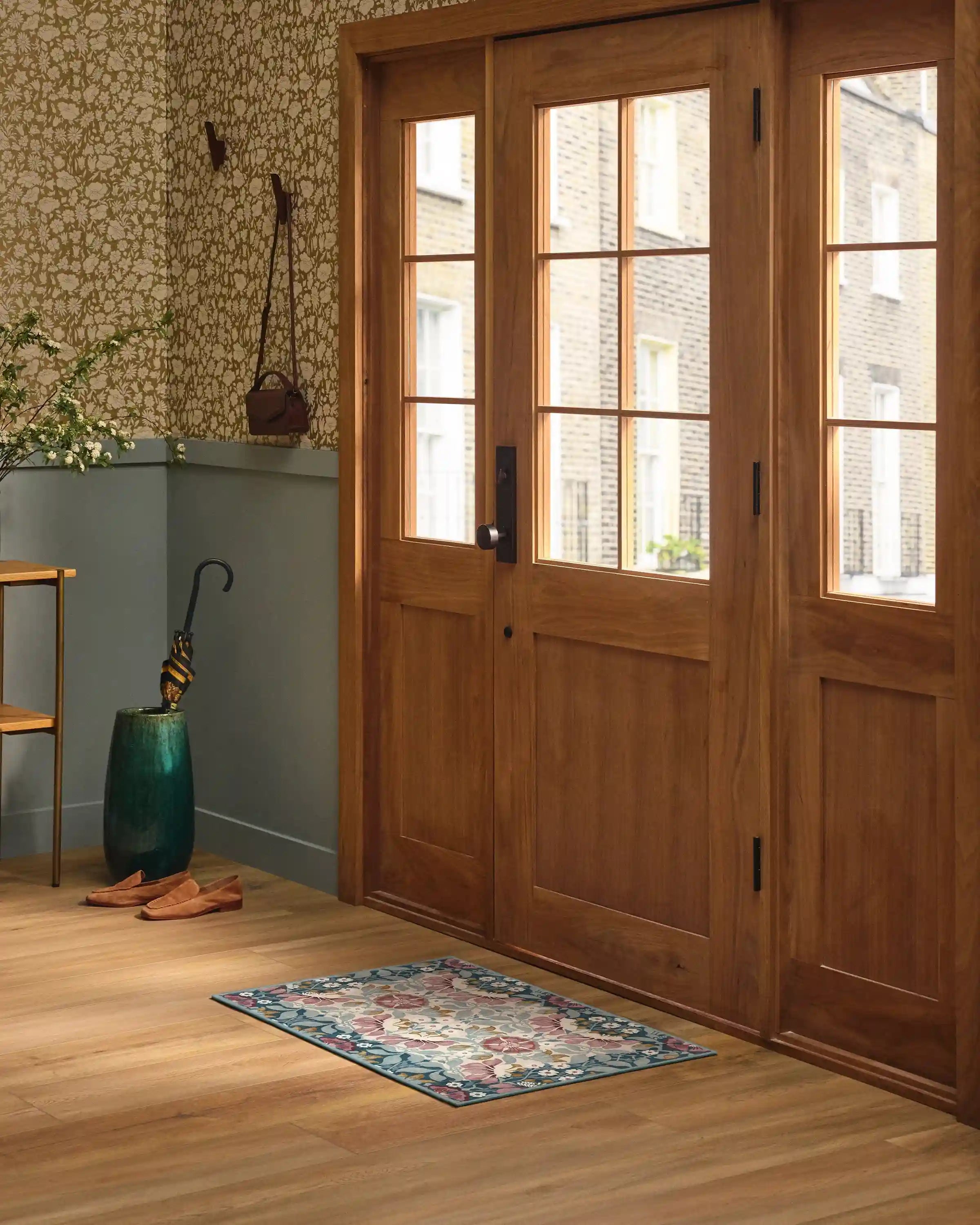 Persephone Ivory & Blue Rug by Liberty