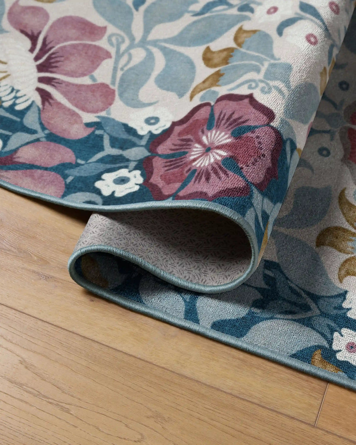 Persephone Ivory & Blue Rug by Liberty