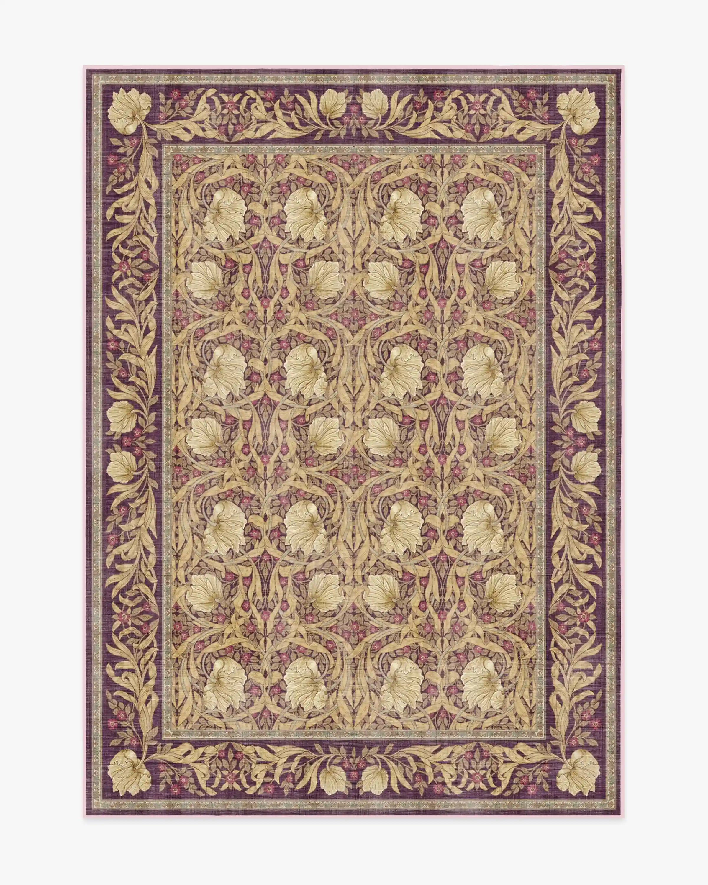 Pimpernel Mauve Rug by Morris & Co.