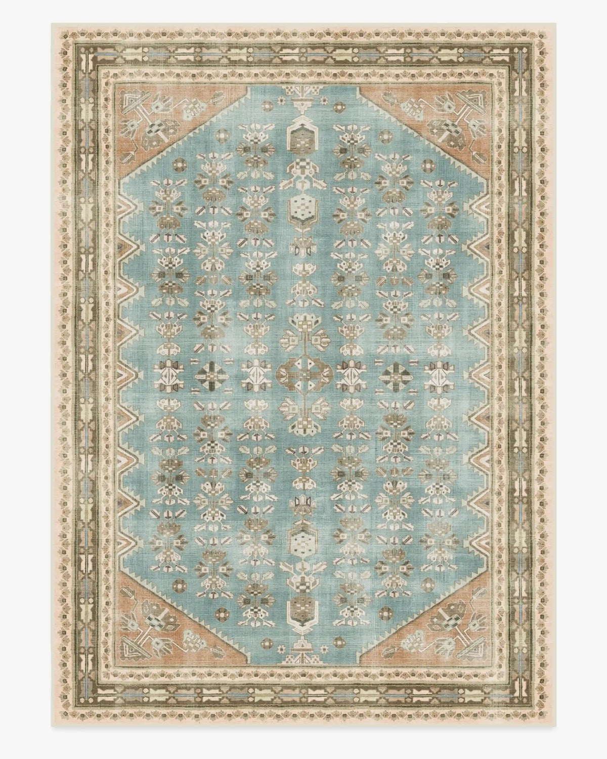 Pradera Blue & Terracotta Rug