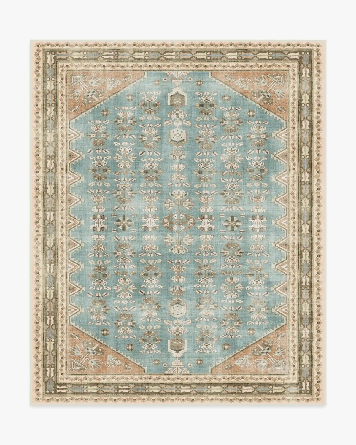 Pradera Blue & Terracotta Rug