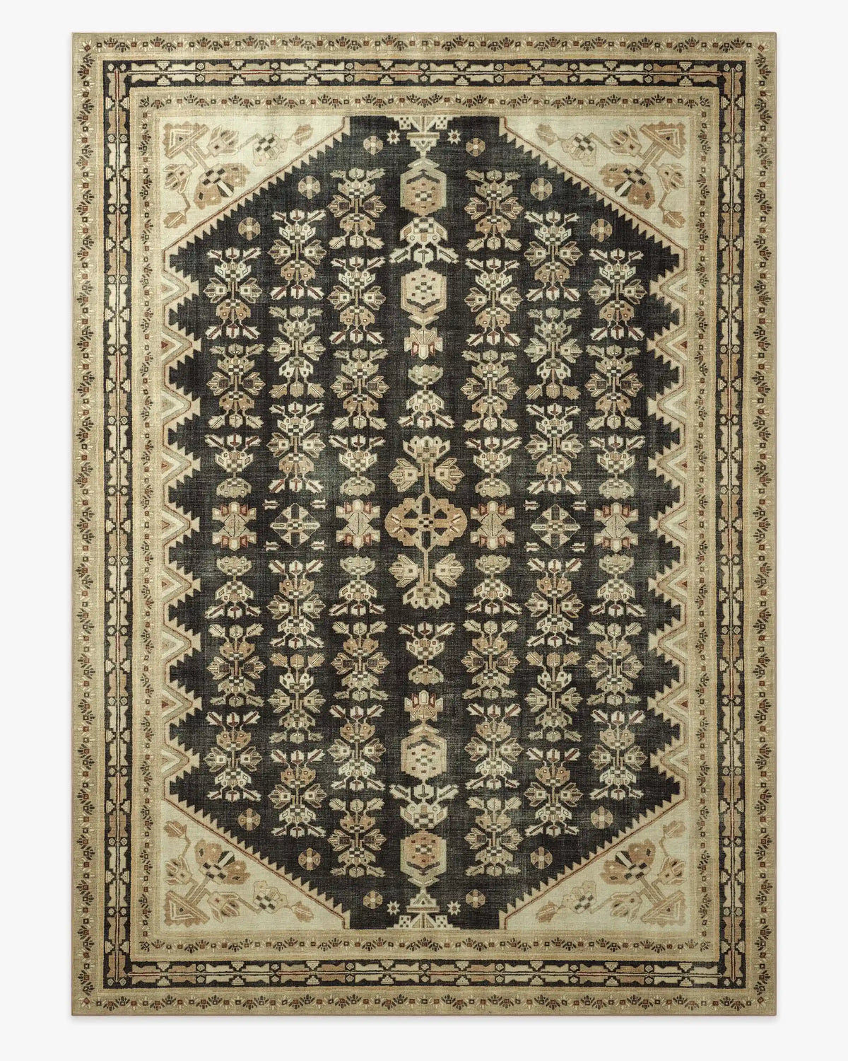 Pradera Tan & Soft Black Rug