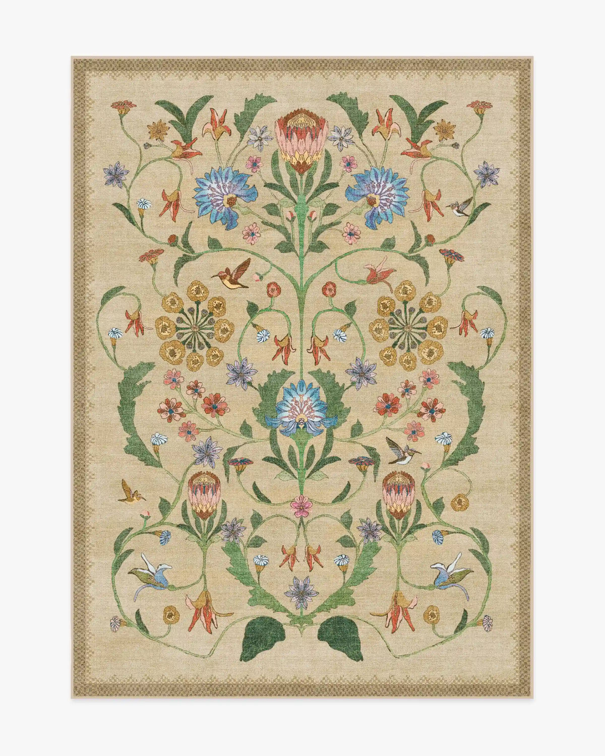Protea Natural Rug by Iris Apfel