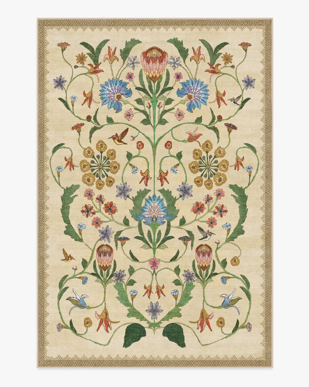 Protea Natural Rug by Iris Apfel