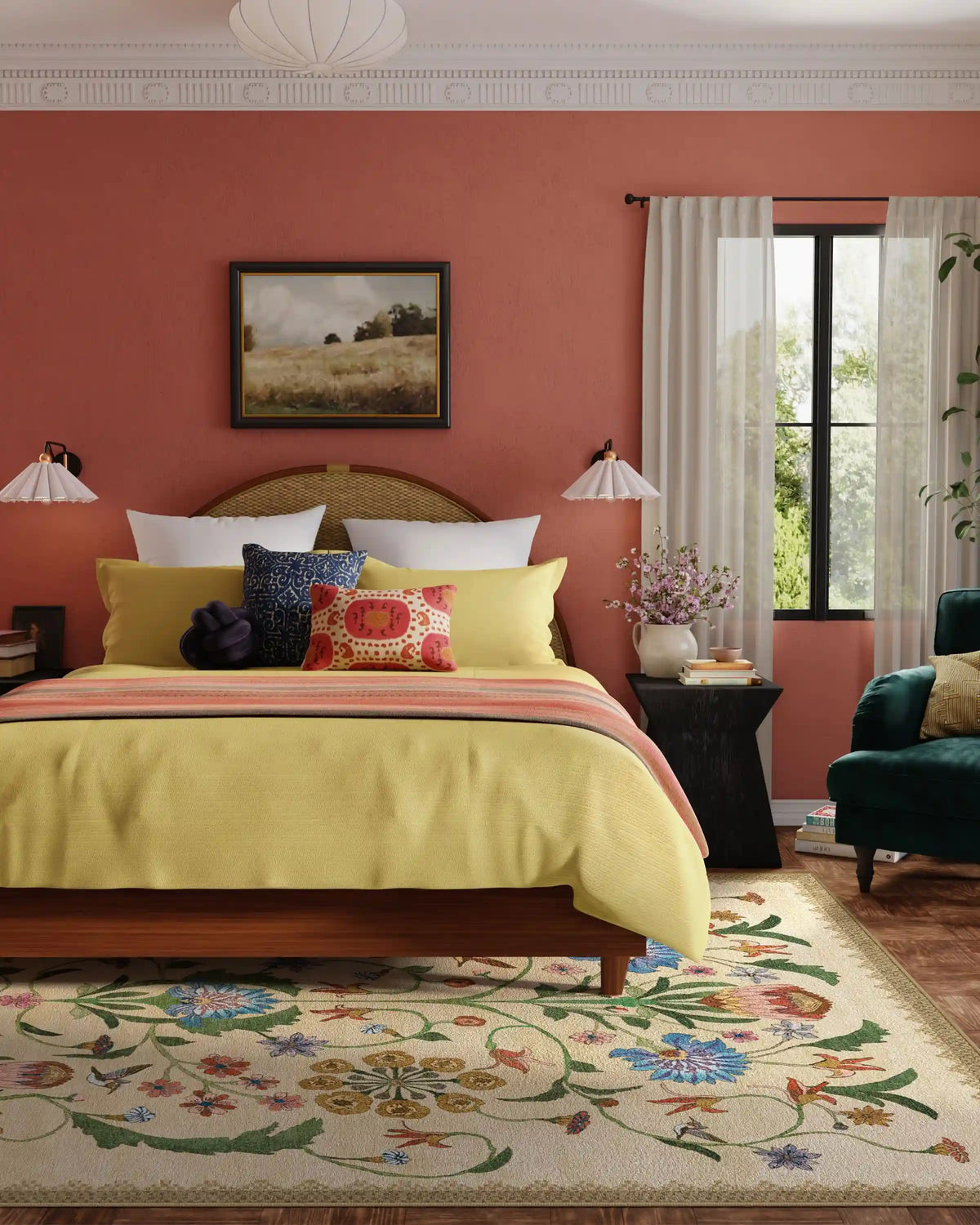 Protea Natural Rug by Iris Apfel