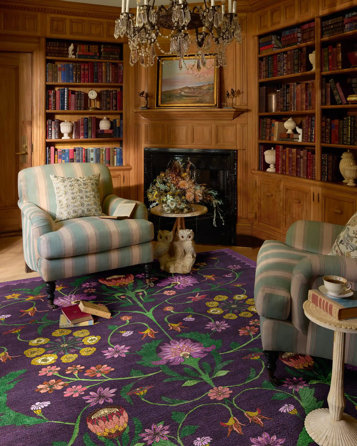Protea Plum Rug by Iris Apfel