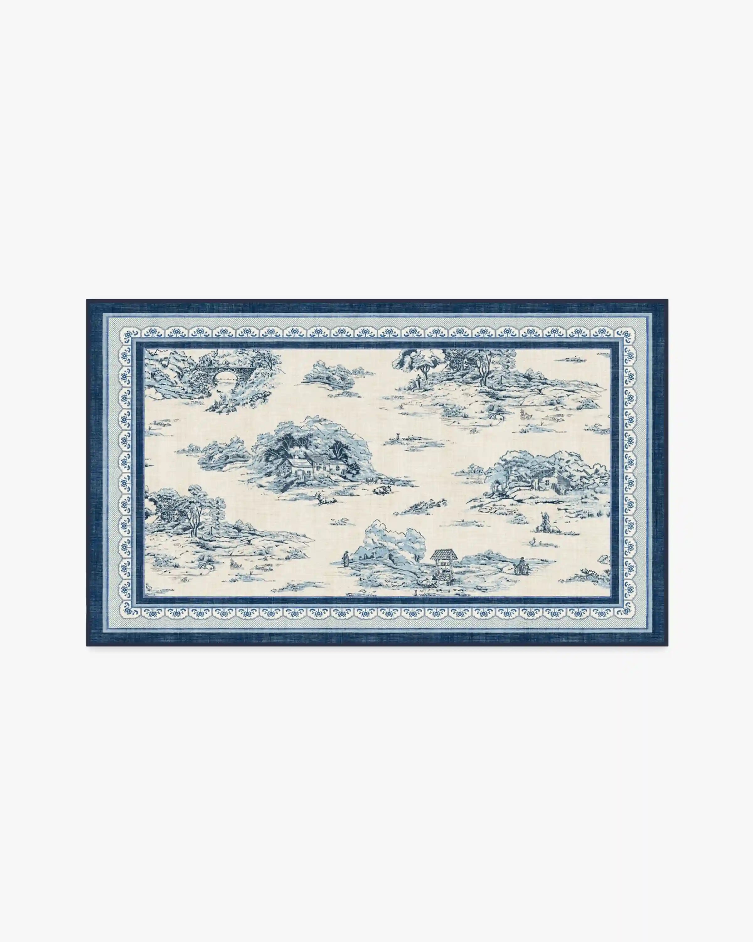 Provence Toile Delft Blue Rug