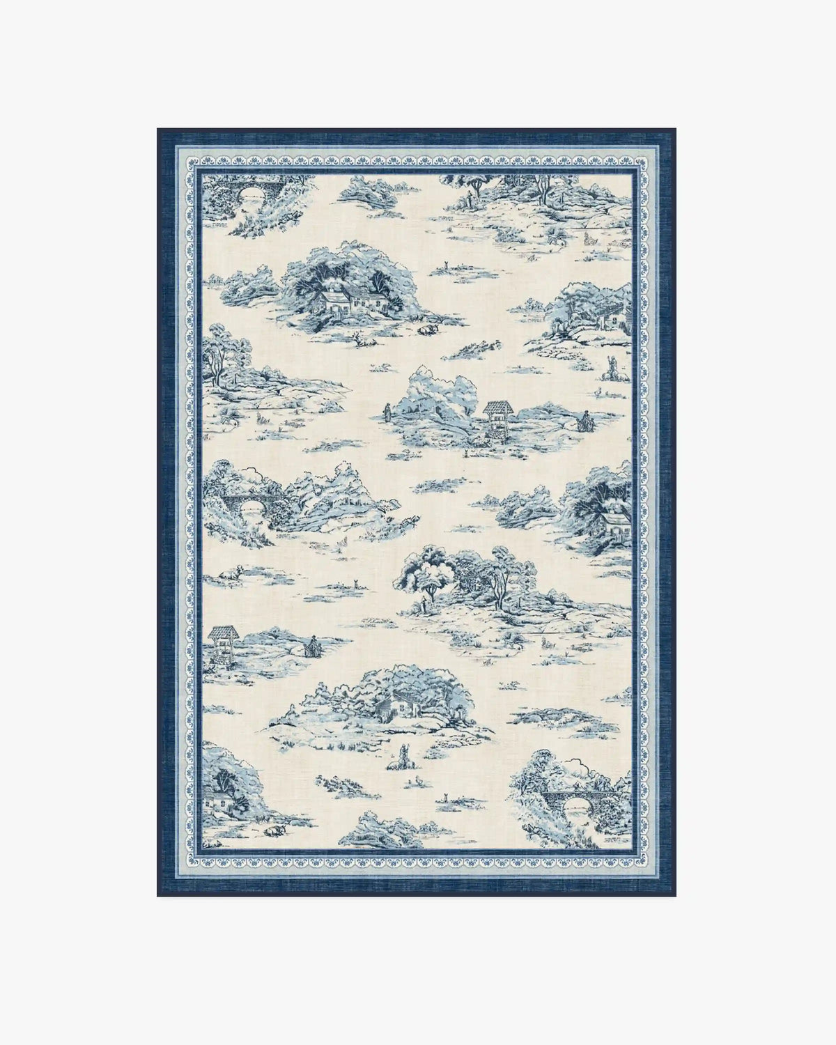 Provence Toile Delft Blue Rug