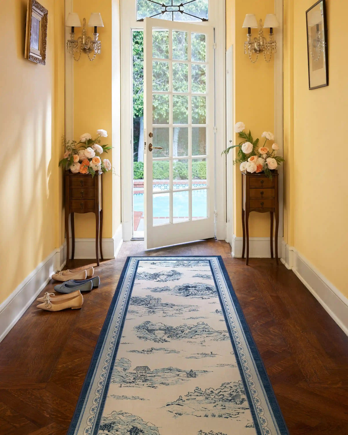 Provence Toile Delft Blue Rug