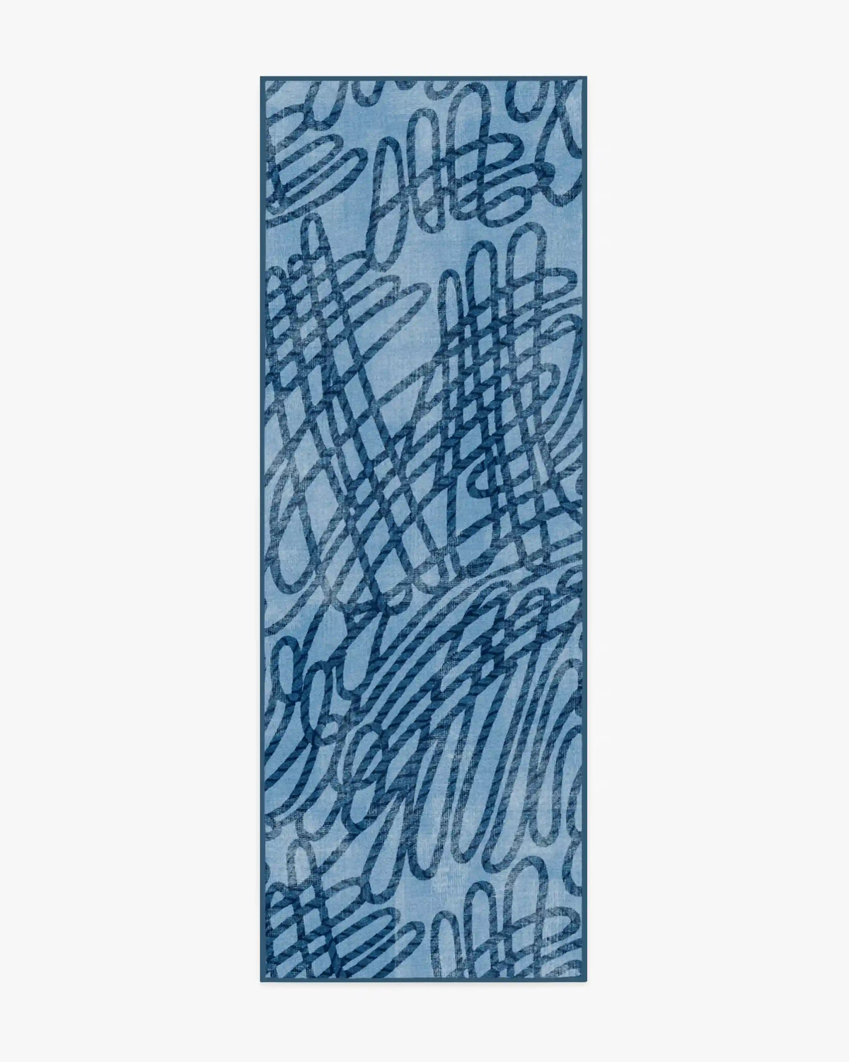 Rica Rope Stone Blue Rug by Humberto Leon