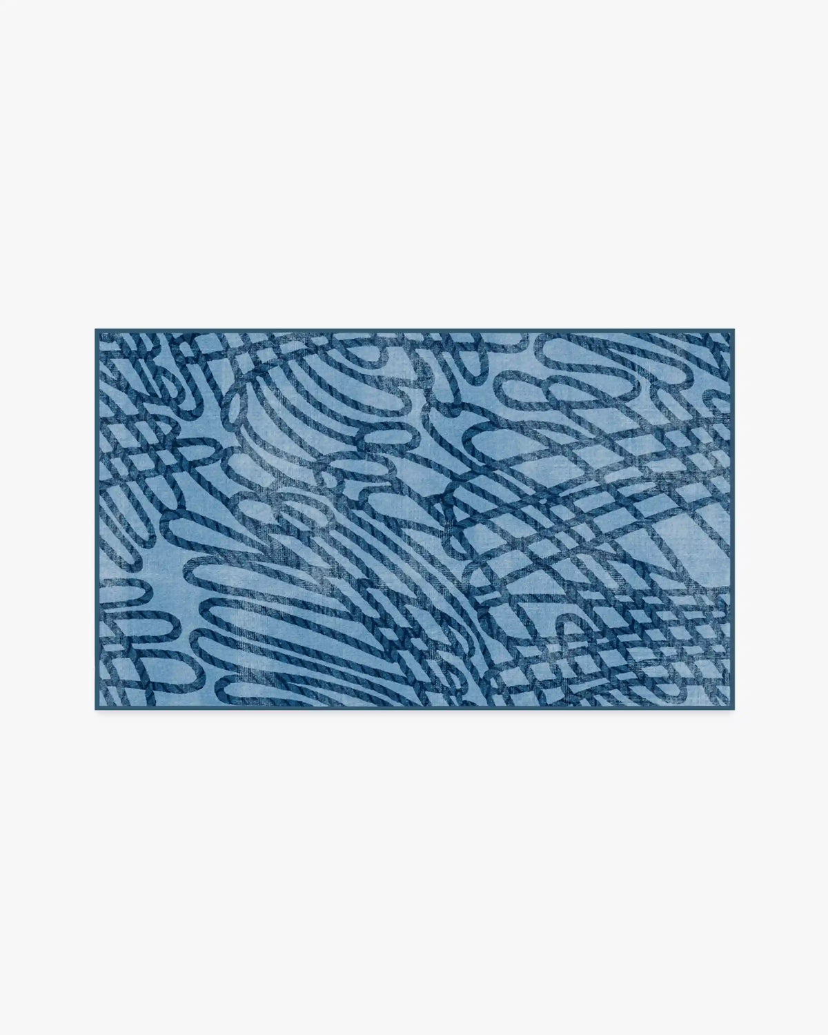 Rica Rope Stone Blue Rug by Humberto Leon