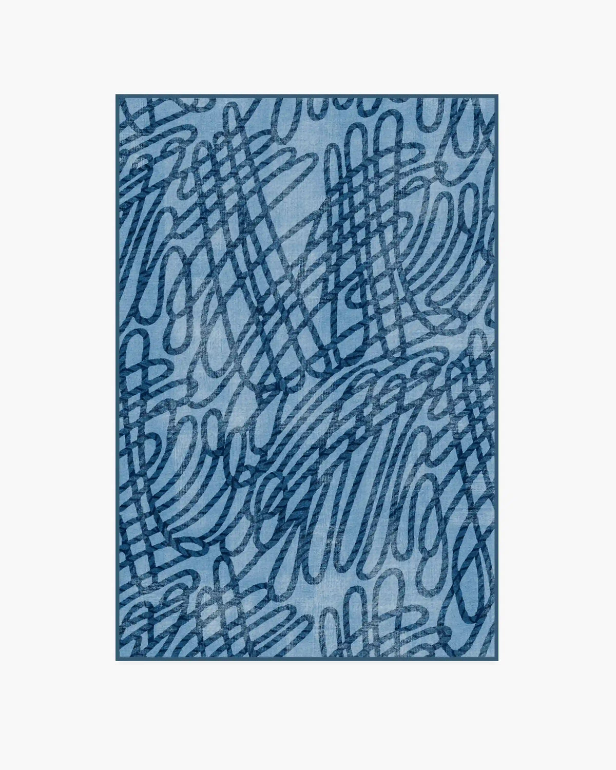 Rica Rope Stone Blue Rug by Humberto Leon