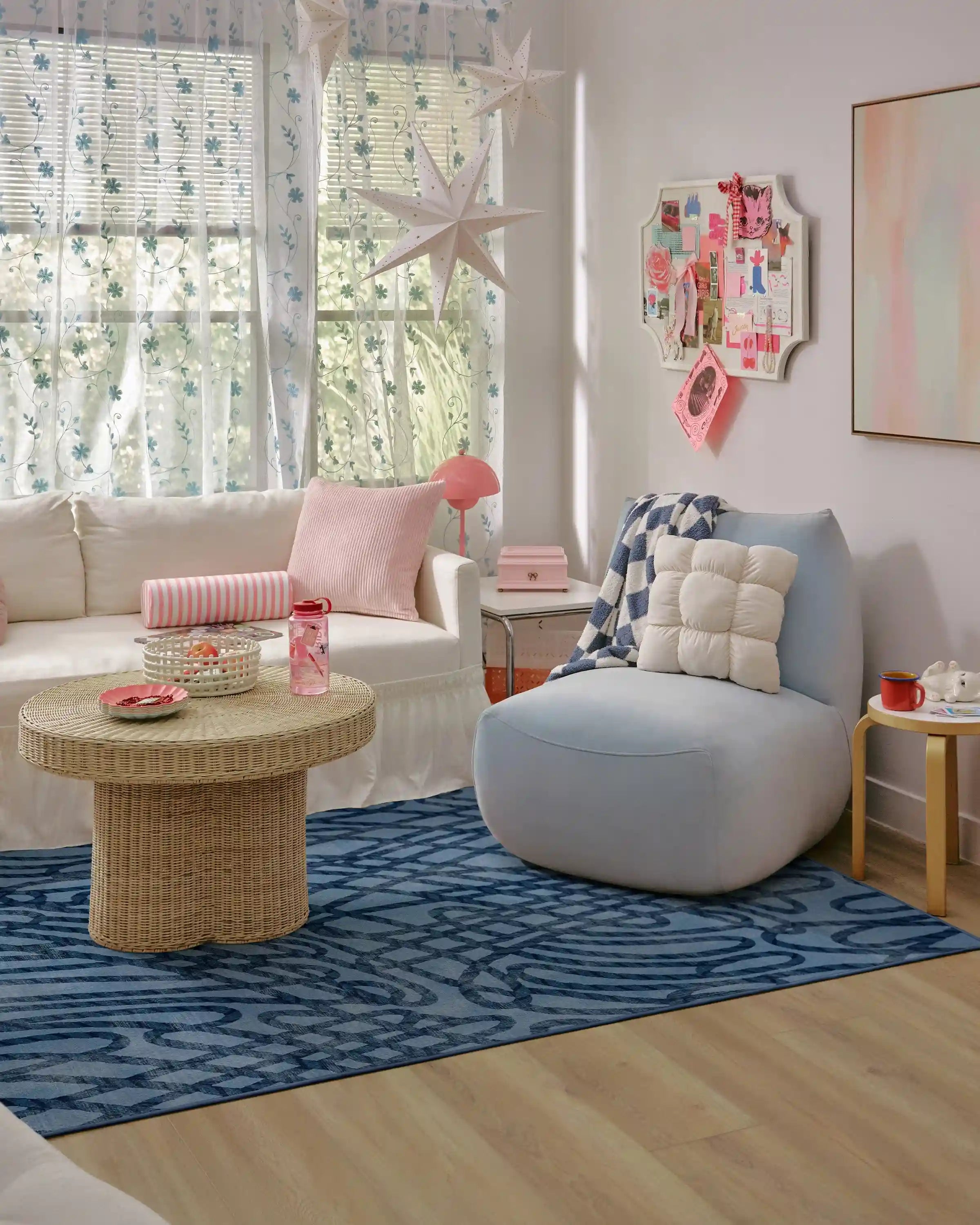 Rica Rope Stone Blue Rug by Humberto Leon