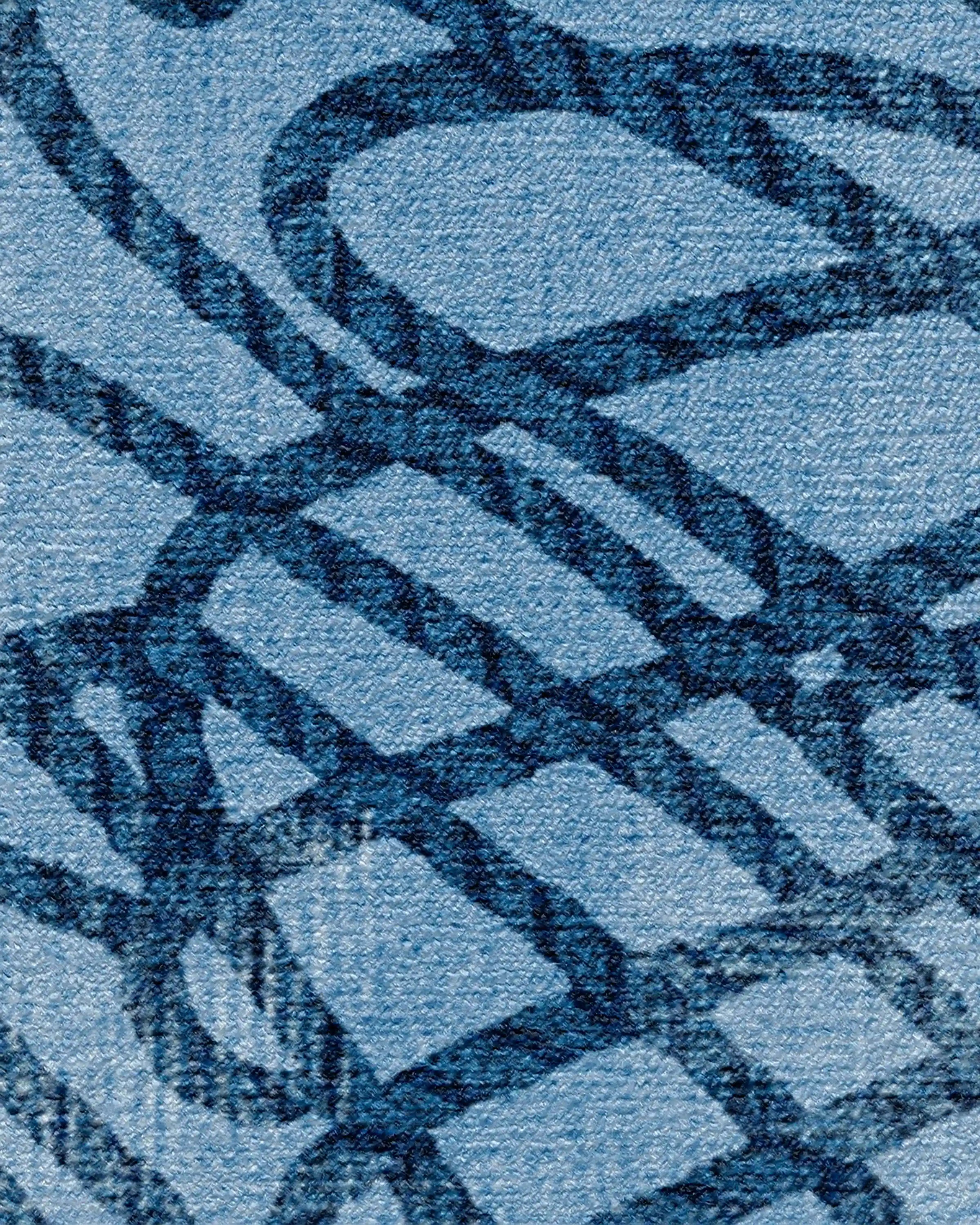 Rica Rope Stone Blue Rug by Humberto Leon
